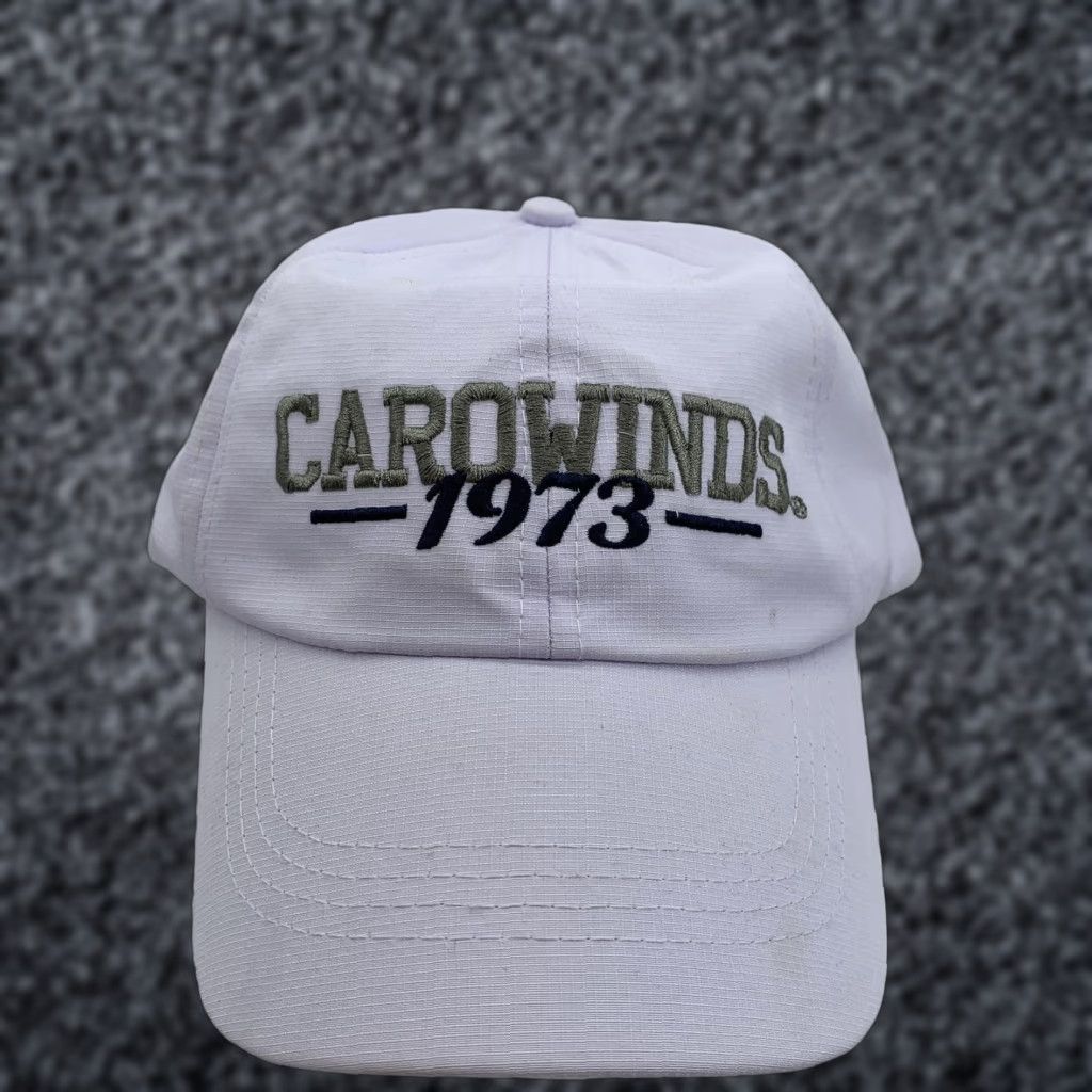 Logo 7 VINTAGE Carowinds 1973 Hat Cap Strap Back Mens White Logo Baseball One Size Jhats Size ONE SIZE - 1 Thumbnail
