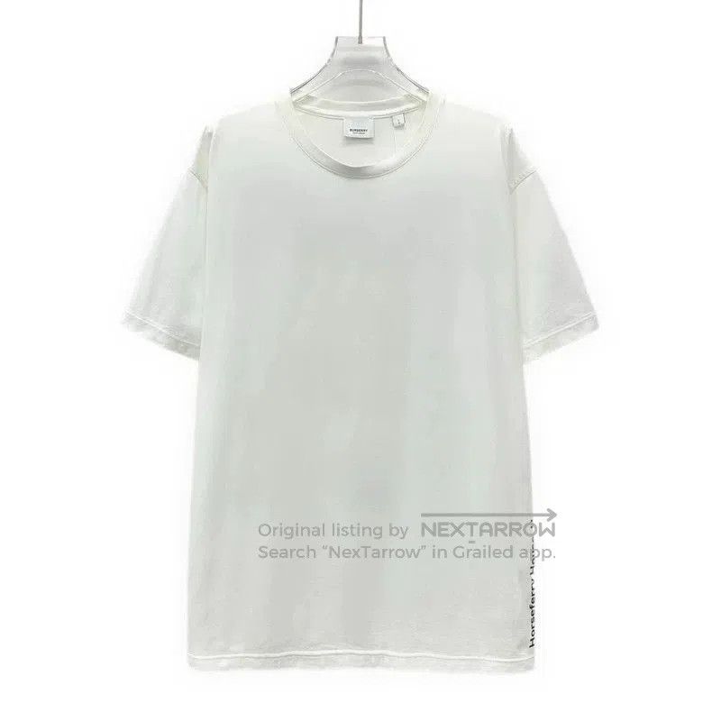 Burberry Burberry White Letter Print Cotton T. Size US L / EU 52-54 / 3 - 1 Thumbnail