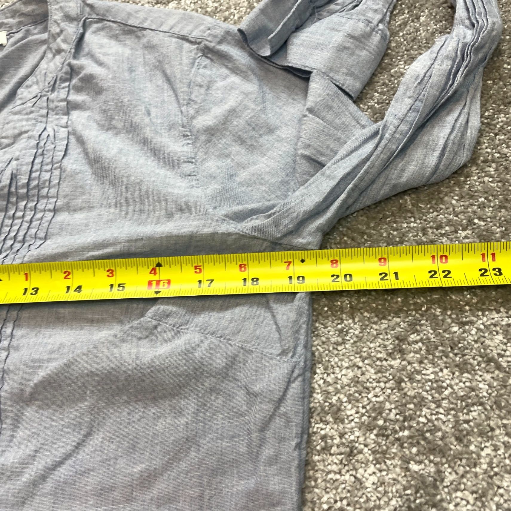 Vintage BLL New York Button Up Blouse Shirt Womens Medium Light Blue Cotton Lightweight Size M / US 6-8 / IT 42-44 - 6 Thumbnail