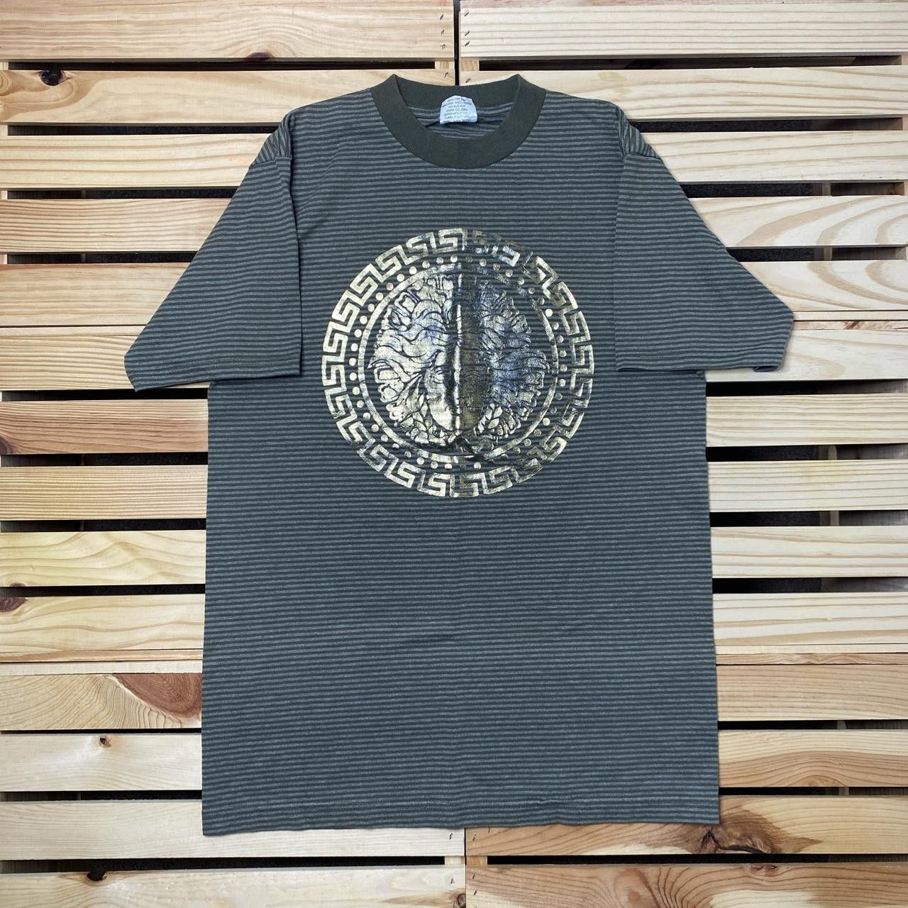 Other Vintage Medusa Head Green Striped Streetwear Tee Size Medium Size US M / EU 48-50 / 2 - 1 Thumbnail