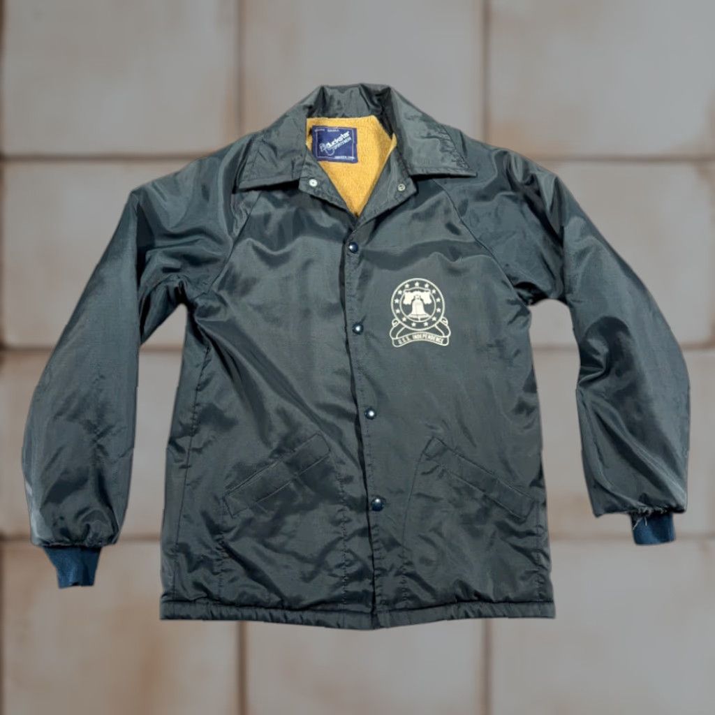 Vintage VINTAGE Duckster Jacket Adult SMALL Blue Satin US Independence Distress 70s Military USA Bomber Size US S / EU 44-46 / 1 - 1 Thumbnail