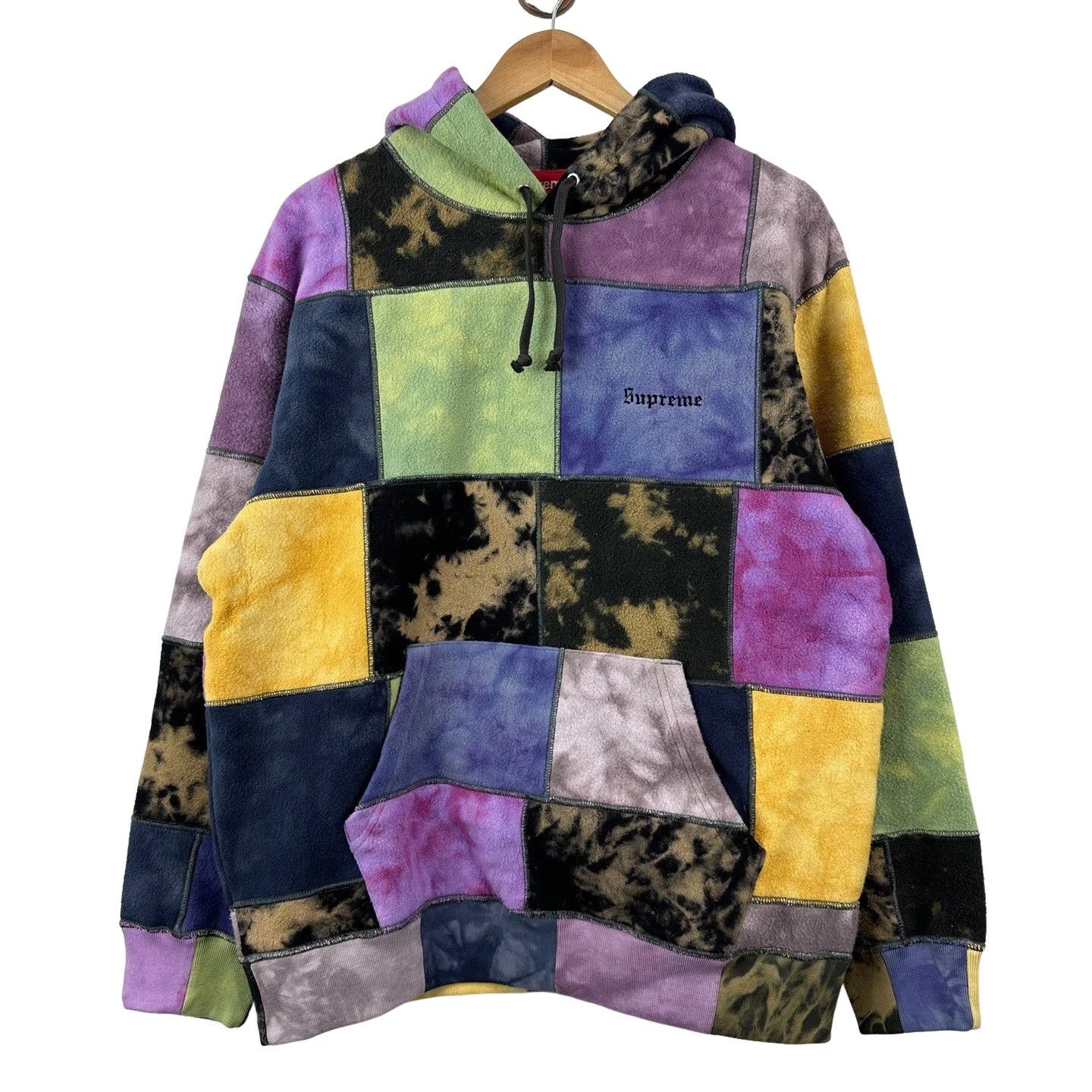 Supreme Supreme Patchwork Tie Dye Hooded Sweatshirt Size M Size US M / EU 48-50 / 2 - 1 Thumbnail