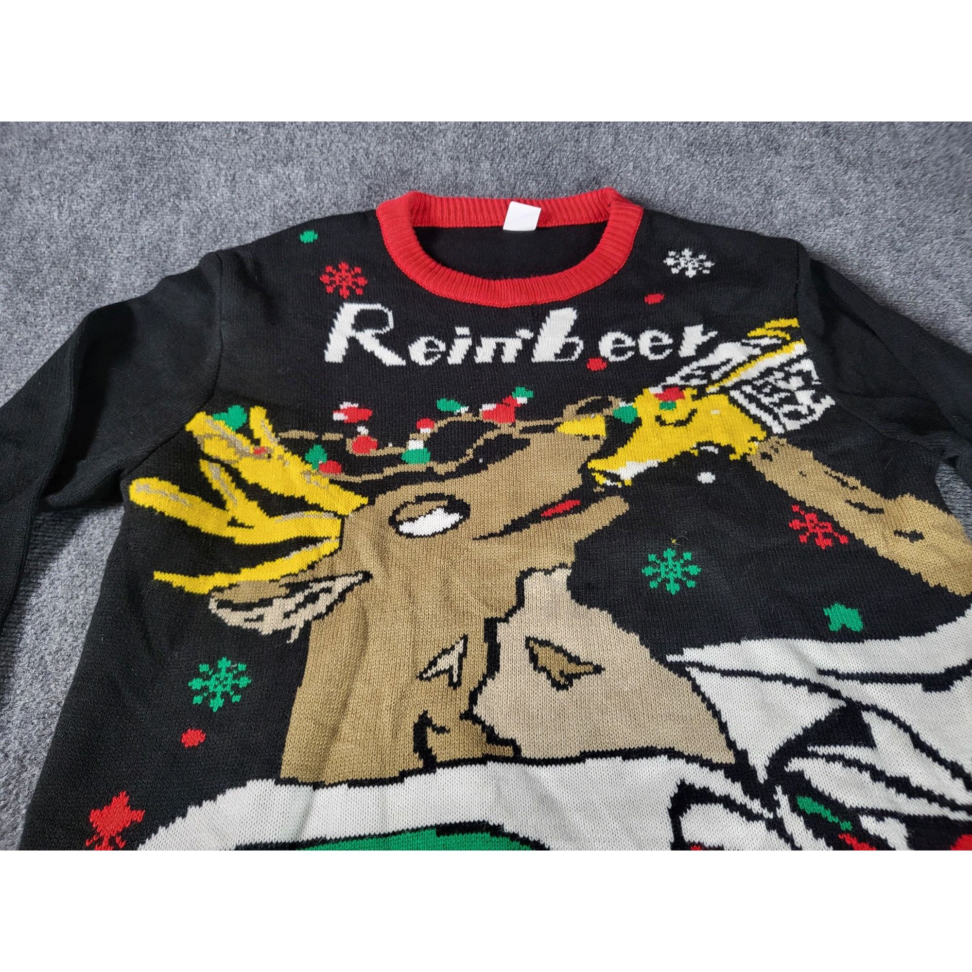 Holiday Brand Ugly Christmas Sweater Reinbeer Sweater Women Sz XL Multicol Size XL / US 12-14 / IT 48-50 - 3 Thumbnail