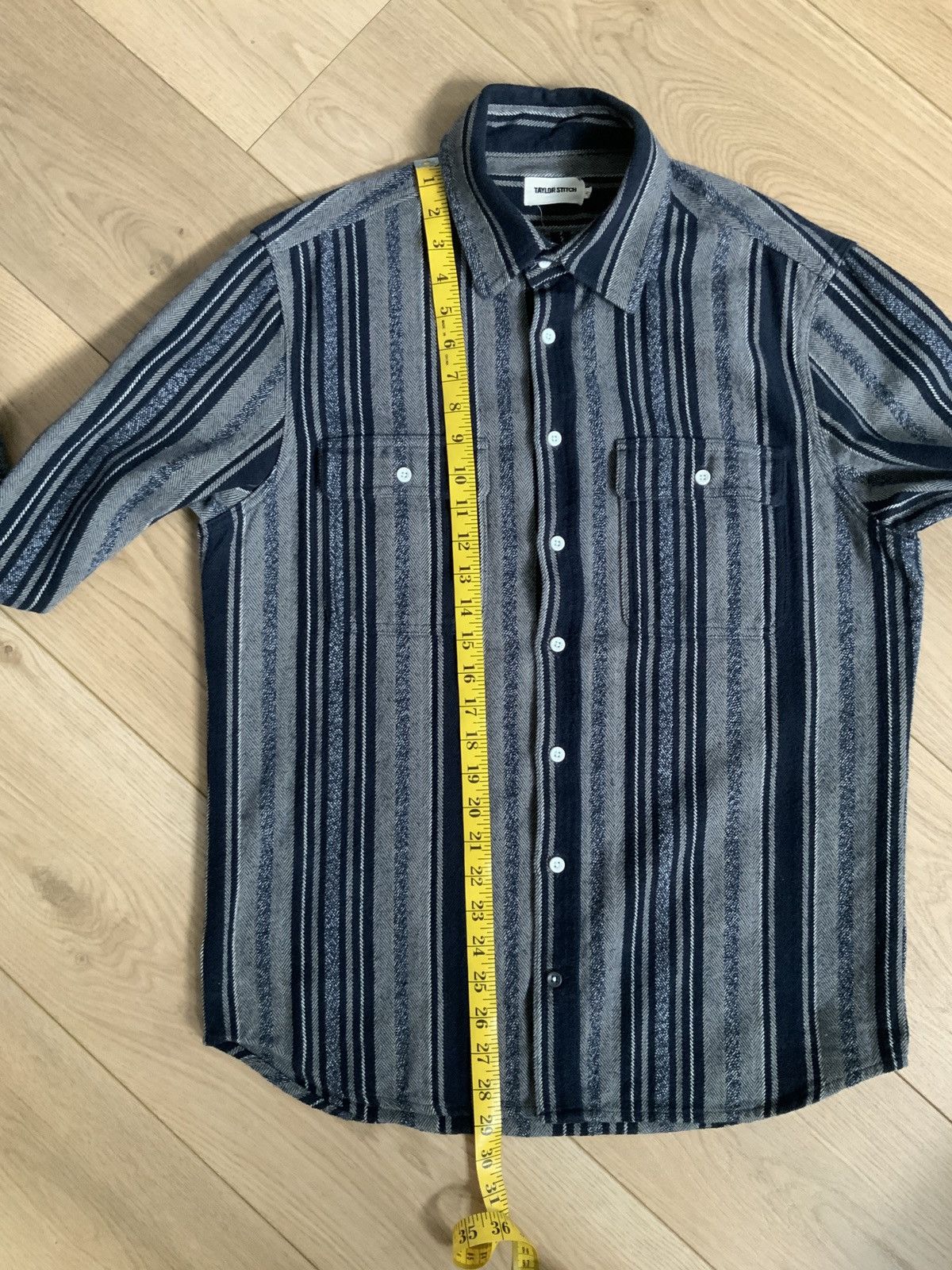Taylor Stitch The Ledge Shirt in Ocean Stripe Size US M / EU 48-50 / 2 - 9 Thumbnail