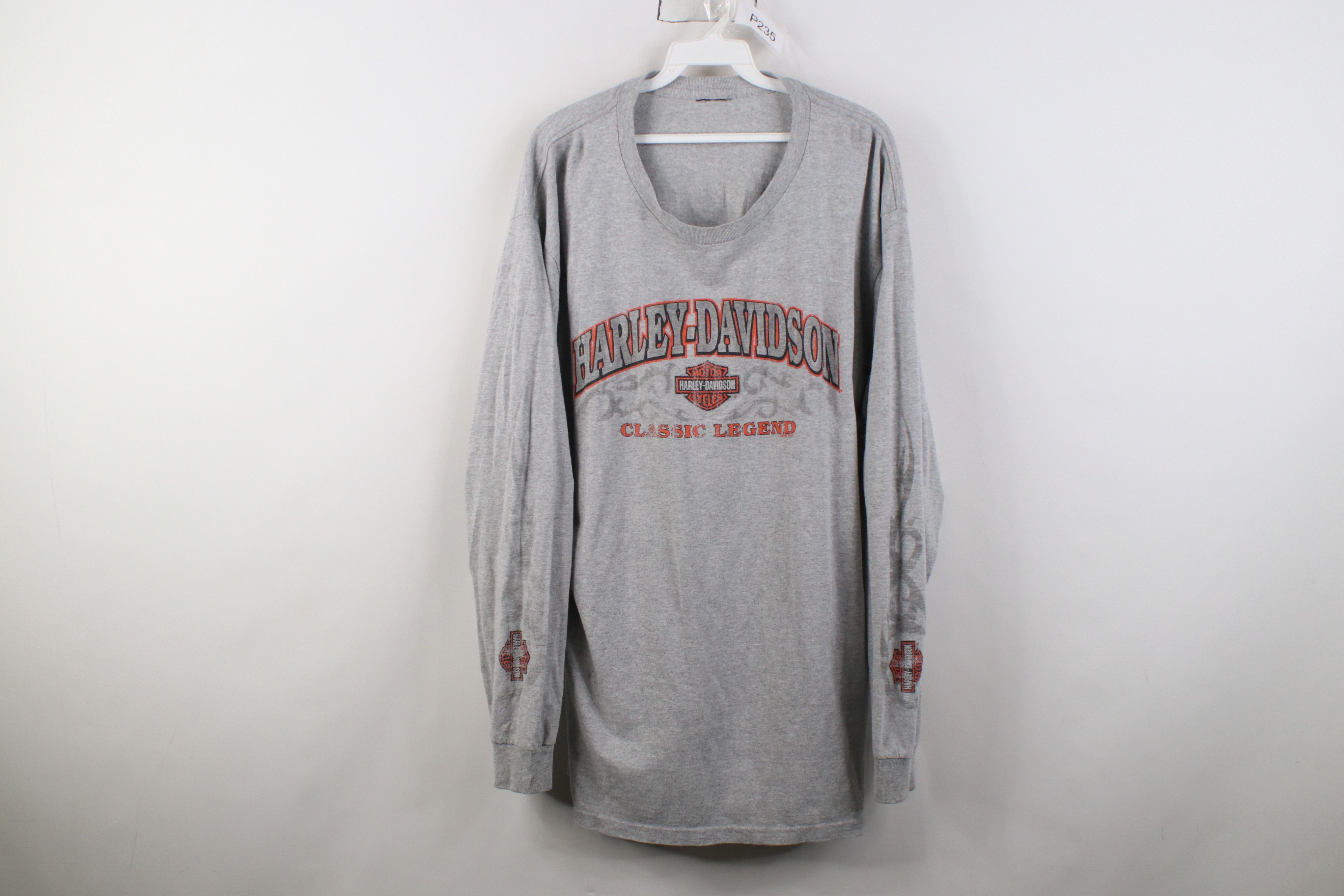 Harley Davidson Vintage Y2K 2005 Harley Davidson Long Sleeve T-Shirt Gray Size US L / EU 52-54 / 3 - 1 Thumbnail