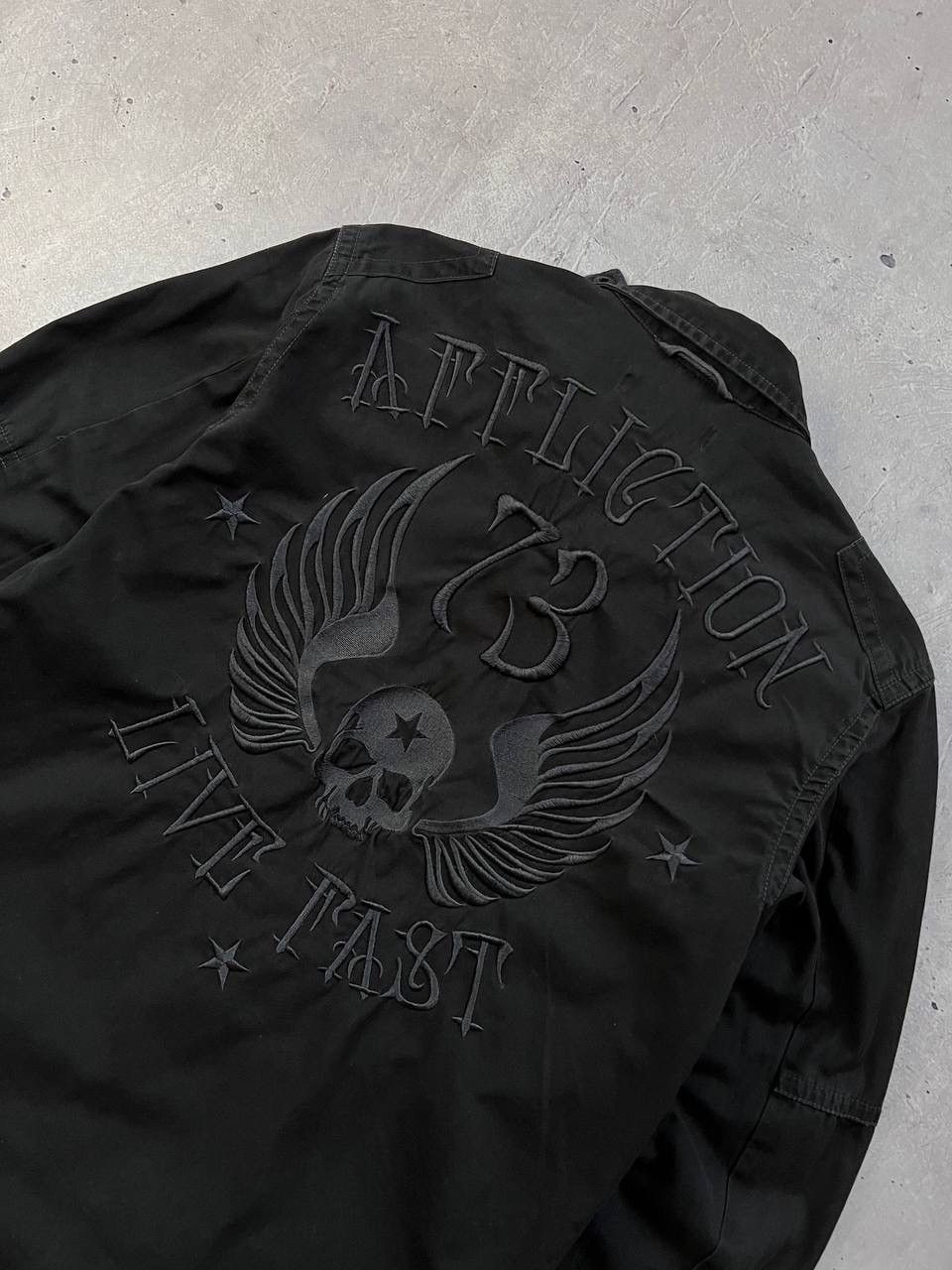 Affliction × Vintage Affliction 73 Live Fast Black Premium Shirt Vintage Y2K Size US S / EU 44-46 / 1 - 7 Thumbnail