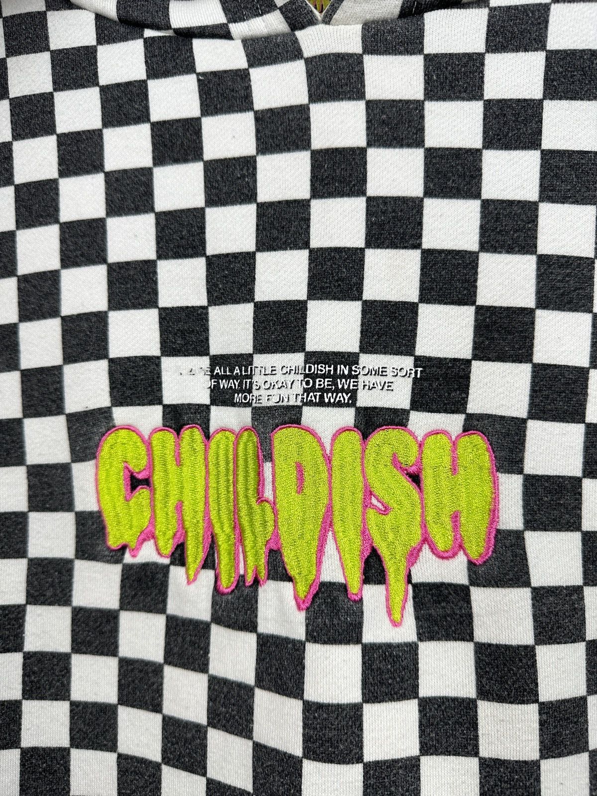 Vintage Childish Checkered Oversized Skateboard Hoodie Size US L / EU 52-54 / 3 - 15 Thumbnail