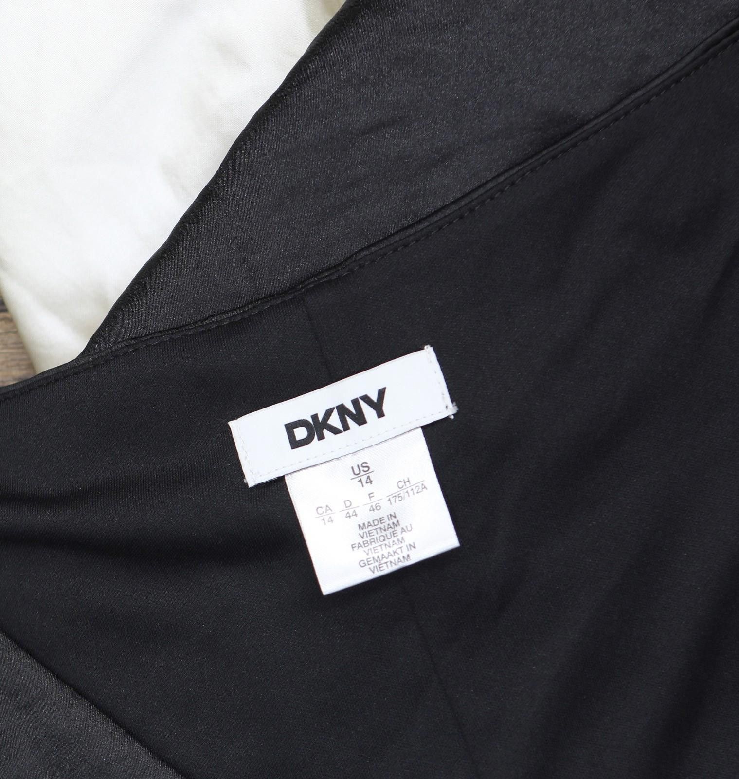 Dkny Satin Slip Dress Dd4k6d69 Black / Cloud / Eggshell 14