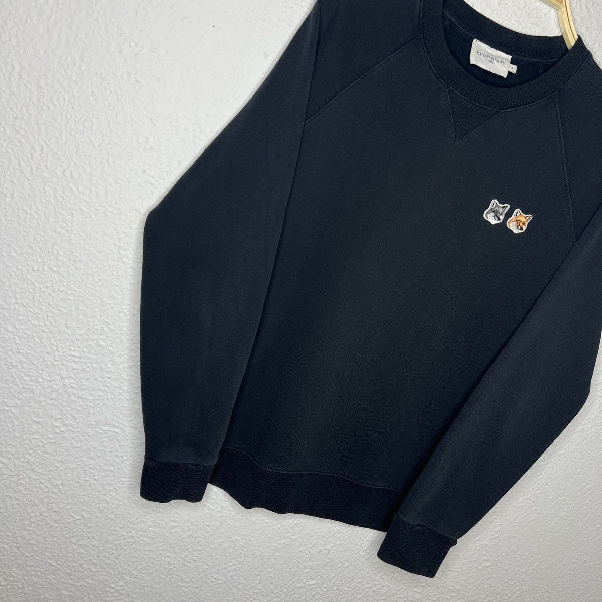 Maison Kitsune MAISON KITSUNE LOGO HEAD FOX SWEATSHIRT CREWNECK BLACK Size US M / EU 48-50 / 2 - 2 Thumbnail