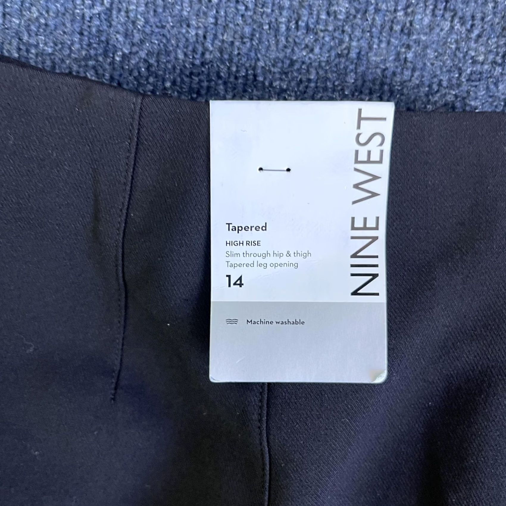 Nine West Nine West Dress Pants Womens 14 Black Tapered High Rise Slim Career Office Pants Size 36" / US 14 / IT 50 - 4 Thumbnail