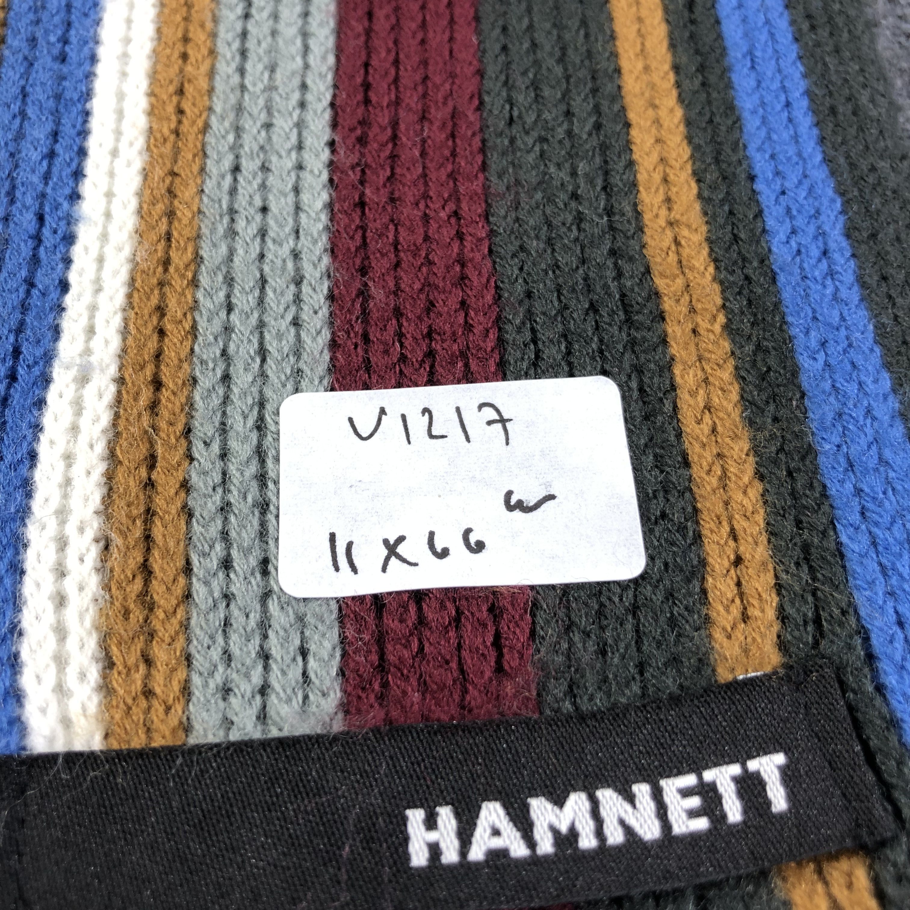 Katharine Hamnett London Hamnett Striped Knit Scarf Muffler Neck Wrap V1217 Size ONE SIZE - 6 Thumbnail