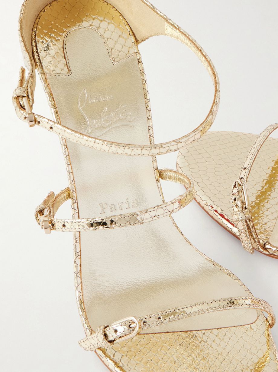 Christian Louboutin os11x0526 Millennium Sandals in Gold Size US 9 / IT 39 - 4 Thumbnail