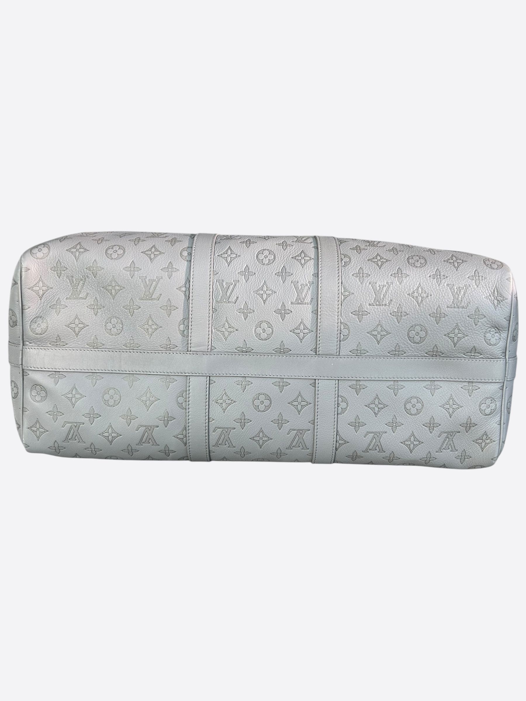 Louis Vuitton Louis Vuitton Grey Monogram Shadow Keepall 50 Size ONE SIZE - 4 Thumbnail