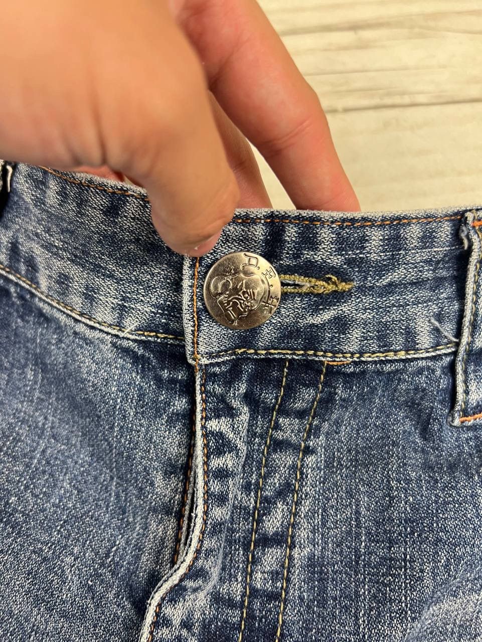 Ed Hardy Vintage Ed Hardy Baggy Denim Jeans Big Logo Skull Size US 34 / EU 50 - 7 Thumbnail