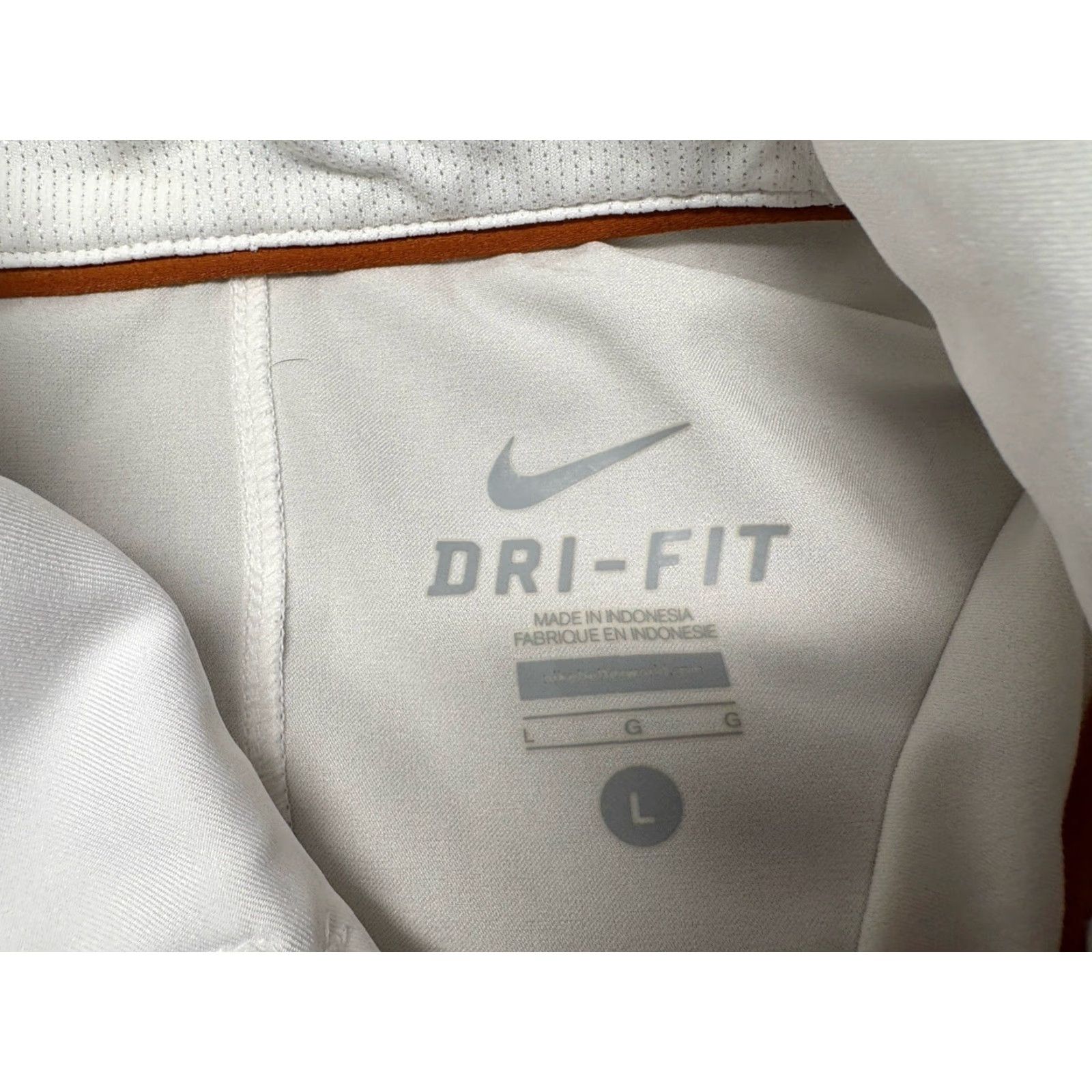 Nike Nike Polo Shirt Mens Large White Striped Dri-Fit Texas Longhorns Size US L / EU 52-54 / 3 - 6 Thumbnail