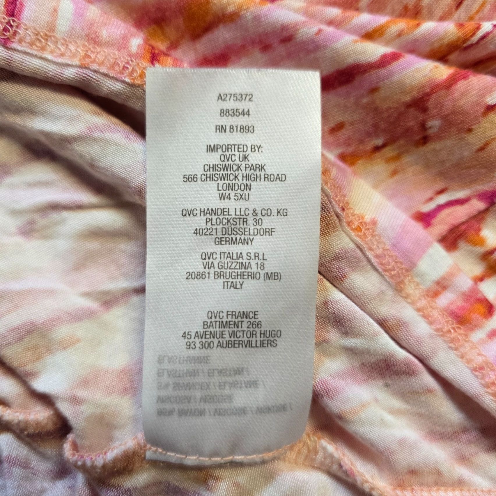 Vintage LOGO by Lori Goldstein Top Womens 2X Orange Pink Sleeveless Stretch Tunic Tank Shirt Size XXL / US 16-18 / IT 52-54 - 7 Thumbnail