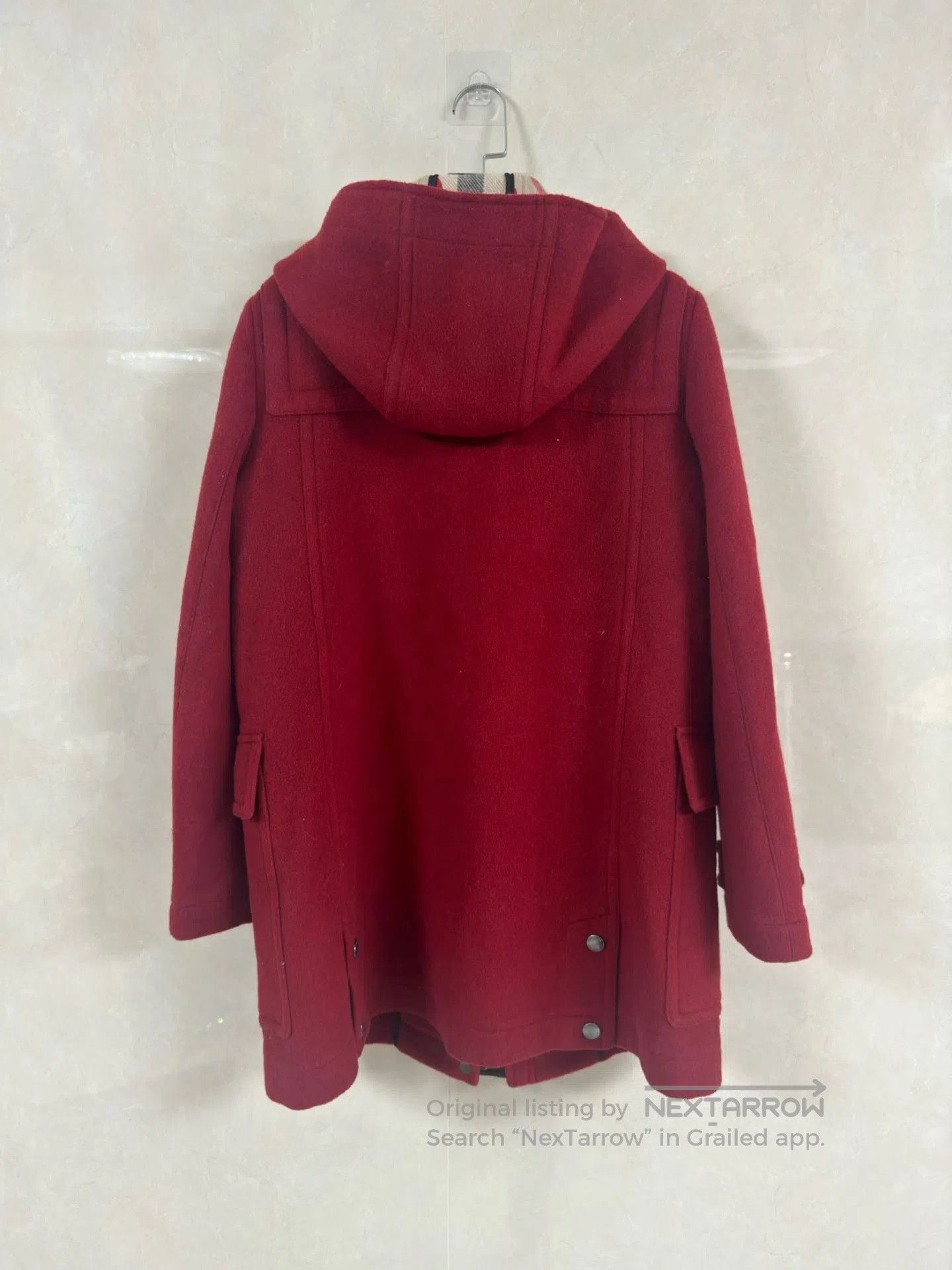 Burberry Burberry Red Toggle Hooded Coat. Size M / US 6-8 / IT 42-44 - 2 Thumbnail