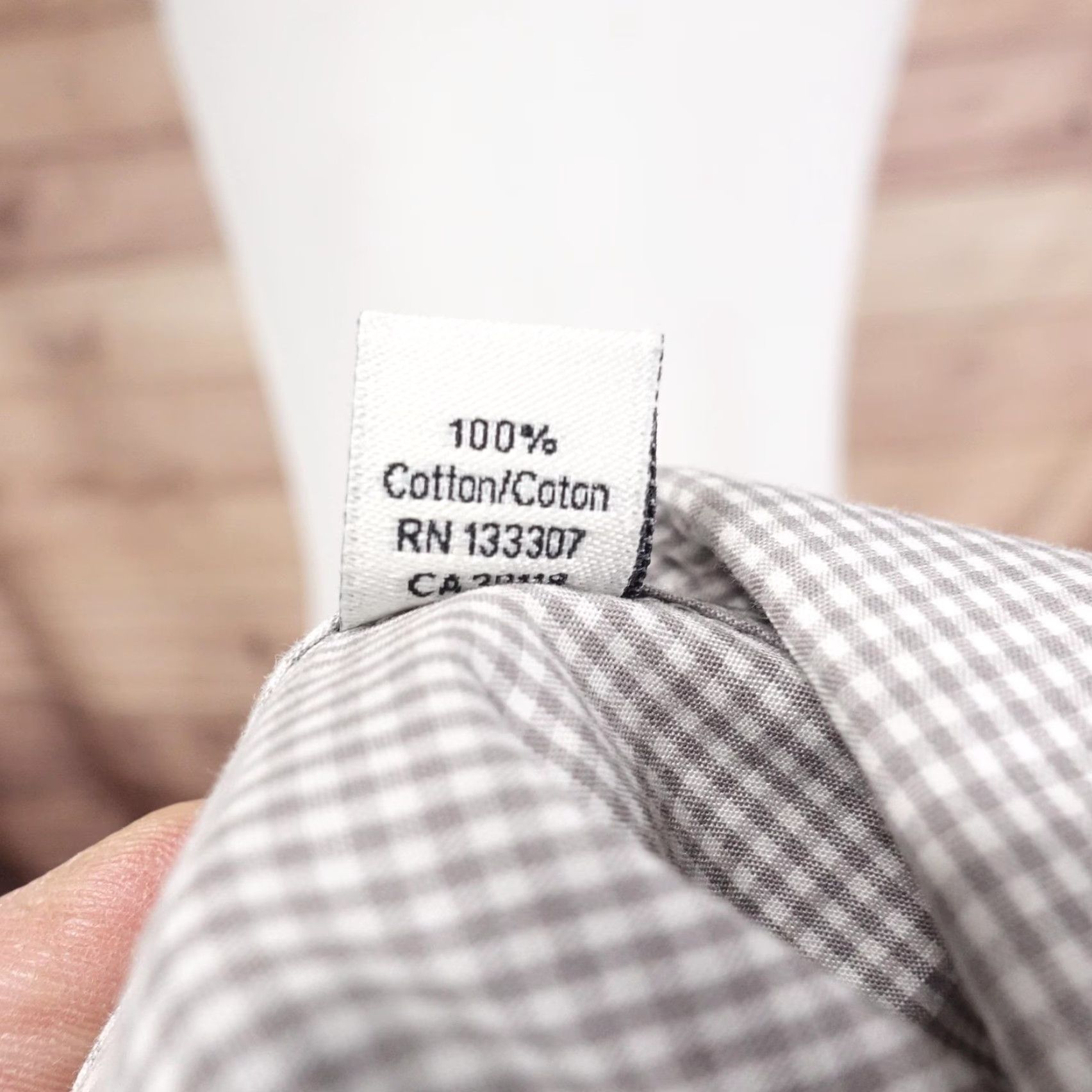Ben Sherman Ben Sherman Dress Shirt Mens 16.5 34/35 Gray Gingham Slim Fit Point Collar Long Sleeve Button-Up Size 46R - 7 Thumbnail