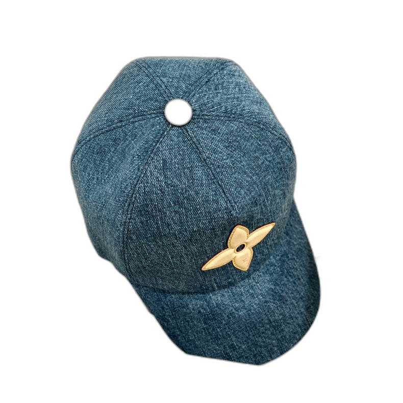 Louis Vuitton LV Denim Baseball Cap with Flower Logo-2507 Size ONE SIZE - 1 Thumbnail