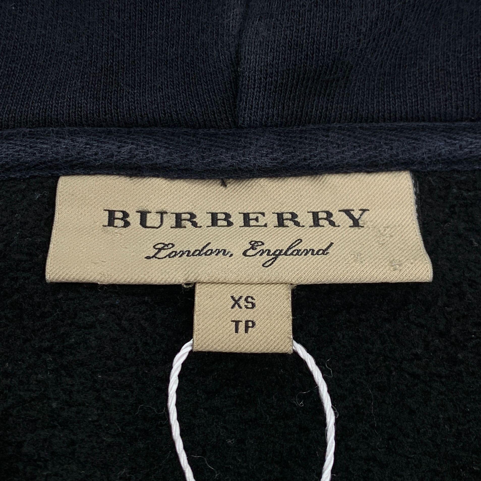 Burberry Burberry Black Cotton Embroidered Logo Hoodie XS Size XS / US 0-2 / IT 36-38 - 2 Thumbnail