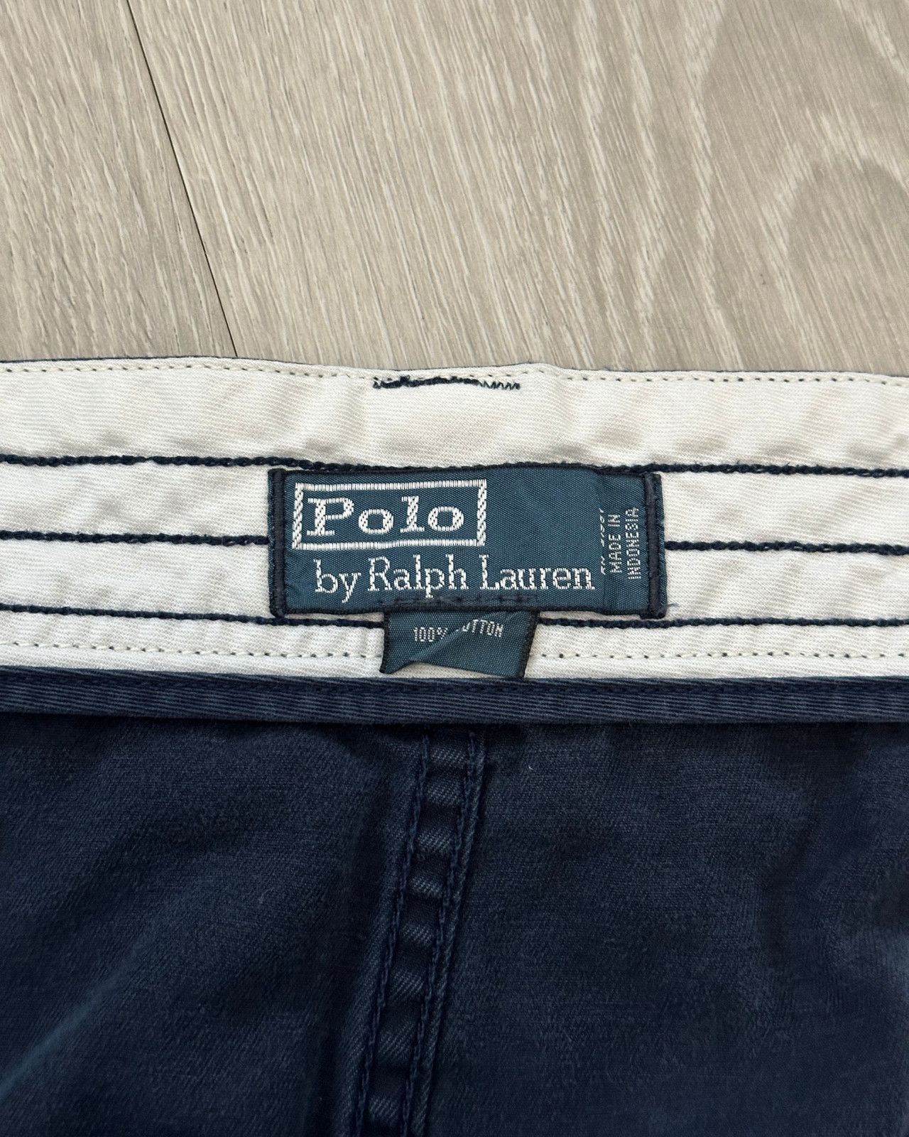 Polo Ralph Lauren Vintage Polo by Ralph Lauren Navy Blue Cargo Shorts - 48B Size US 44 / EU 60 - 7 Thumbnail