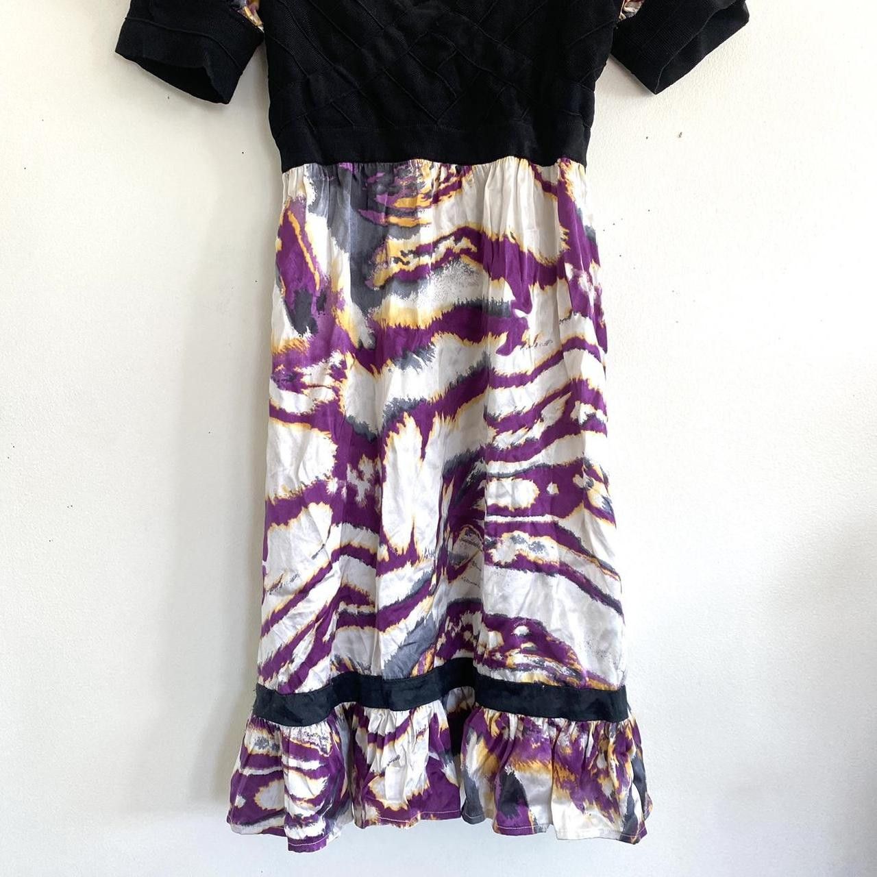 Bebe BEBE BLACK MULTICOLOR PURPLE Y2K DRESS WOMENS SIZE MEDIUM Size M / US 6-8 / IT 42-44 - 5 Thumbnail