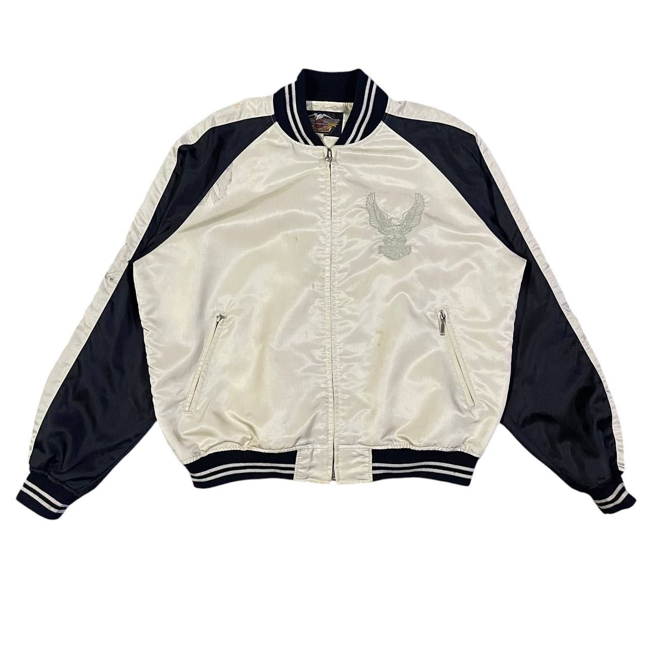 Harley Davidson Vintage Harley Davidson Sukajan Bomber Jacket Size US L / EU 52-54 / 3 - 3 Thumbnail