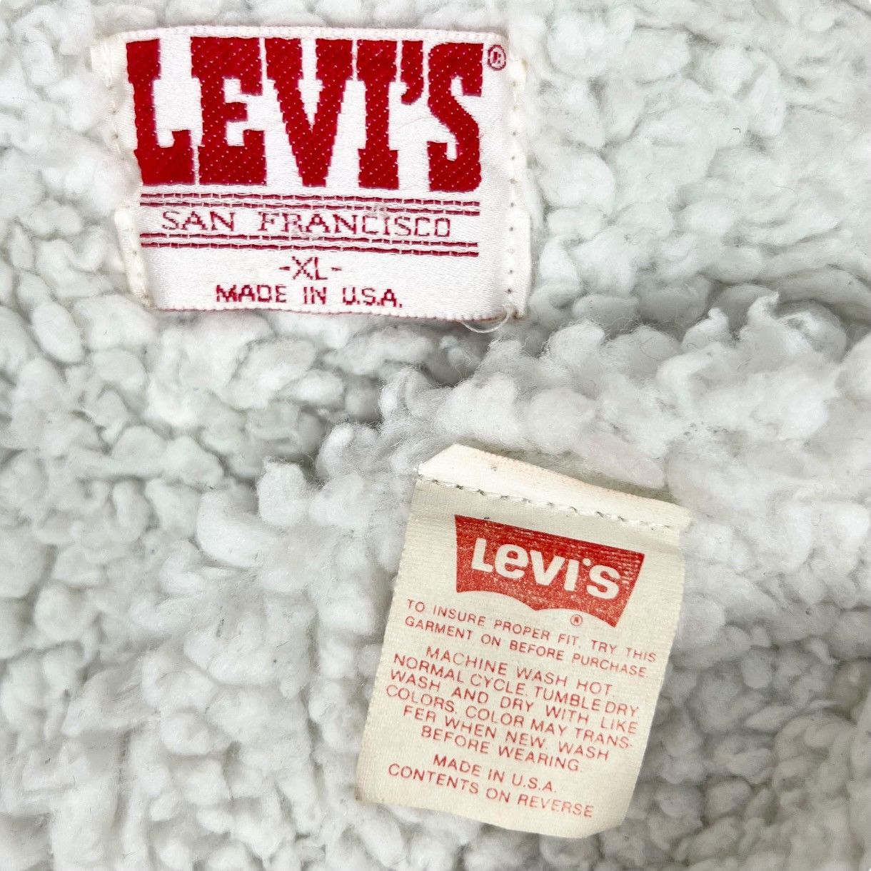 Levi's × Levi's Vintage Clothing × Vintage Vintage Levis Snap Button Sherpa Trucker Jacket Size US XL / EU 56 / 4 - 10 Thumbnail
