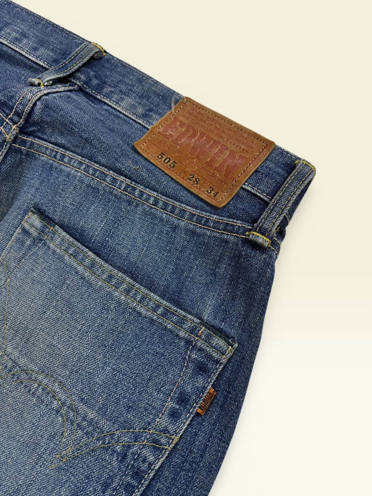 Edwin 90s Edwin 505 Selvedge Orange Tag Loose Fit Jeans Size US 29 - 13 Thumbnail