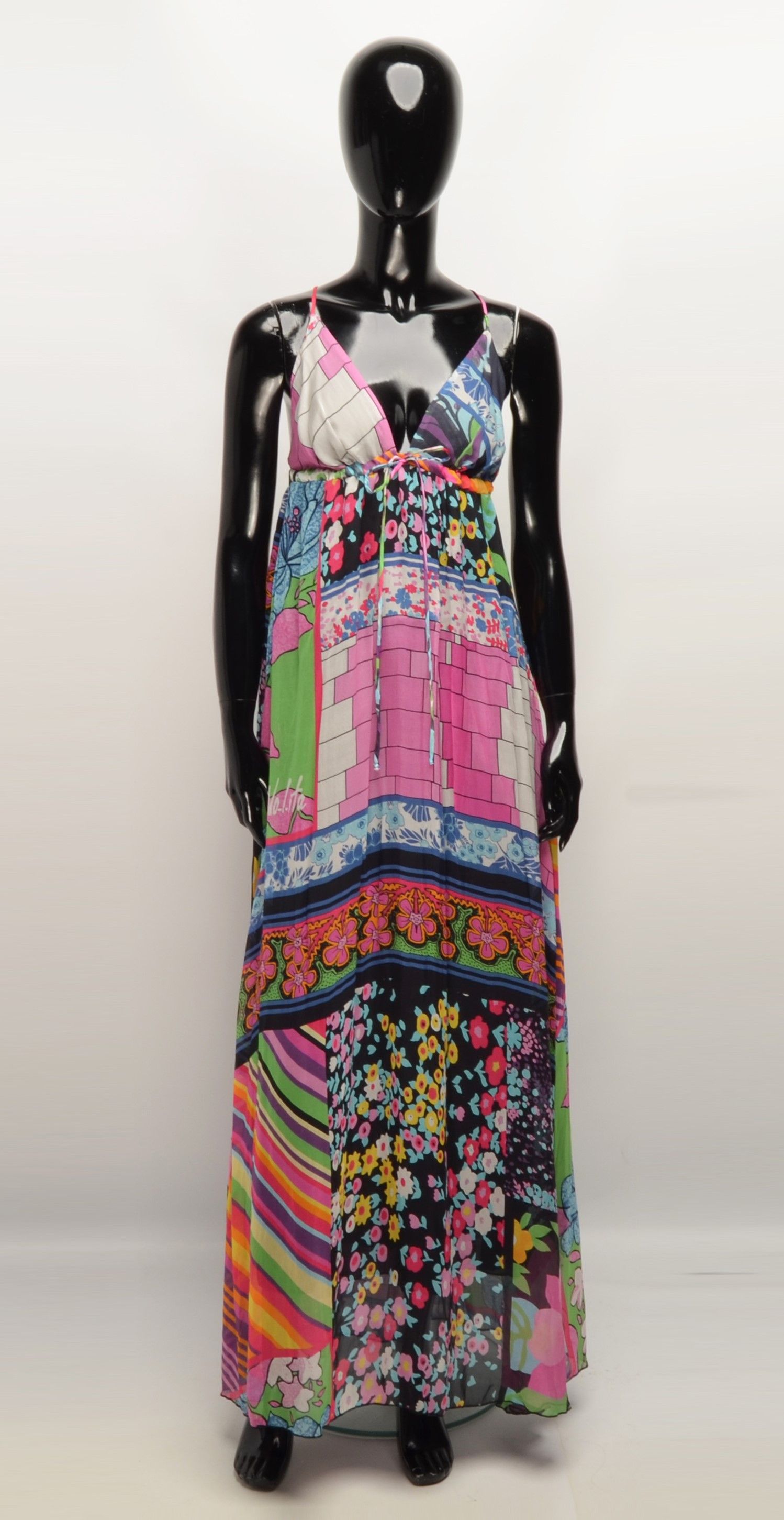 Vintage NoLita North Little Italy Y2K Boho Silk Maxi Dress Size M / US 6-8 / IT 42-44 - 1 Thumbnail