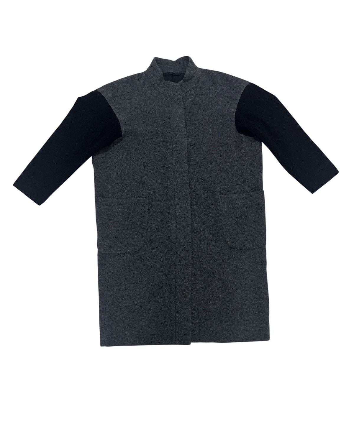 Yohji Yamamoto Y's Yohji Yamamoto Stand-up collar oversized wool coat Size US S / EU 44-46 / 1 - 1 Thumbnail
