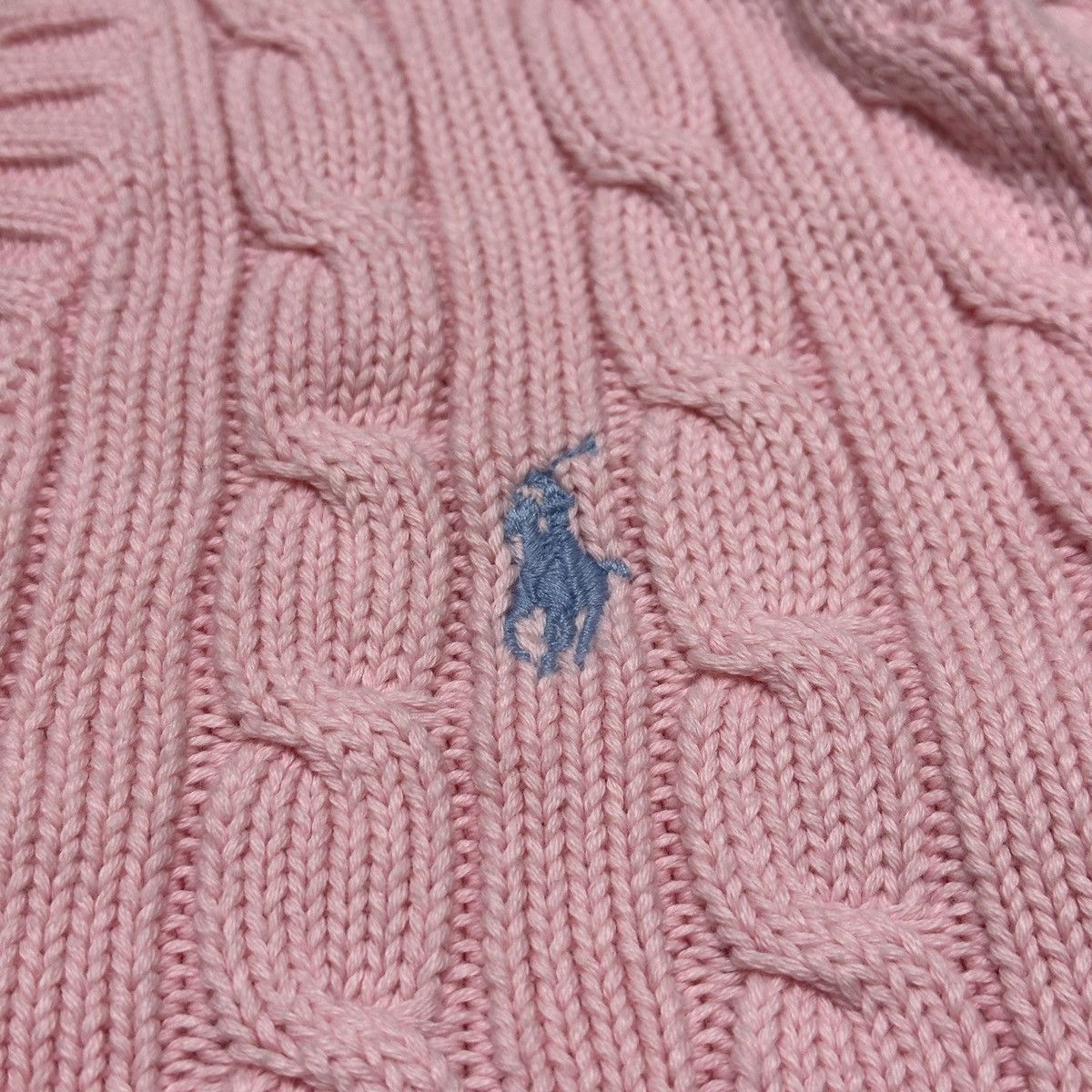 Polo Ralph Lauren Polo Ralph Lauren vintage pink cable knit sweater Size XL / US 12-14 / IT 48-50 - 3 Thumbnail