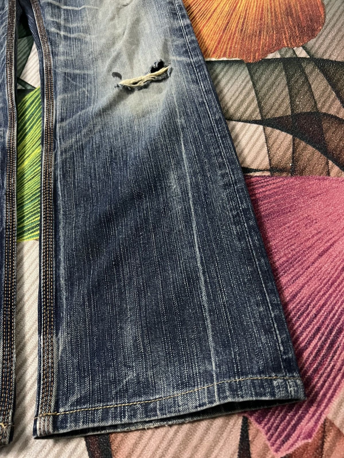 Edwin × If Six Was Nine × Jean 💥FLARE💥EDWIN EXCLUSIVE VINTAGE XV DISTRESSED JEANS Size US 29 - 4 Thumbnail