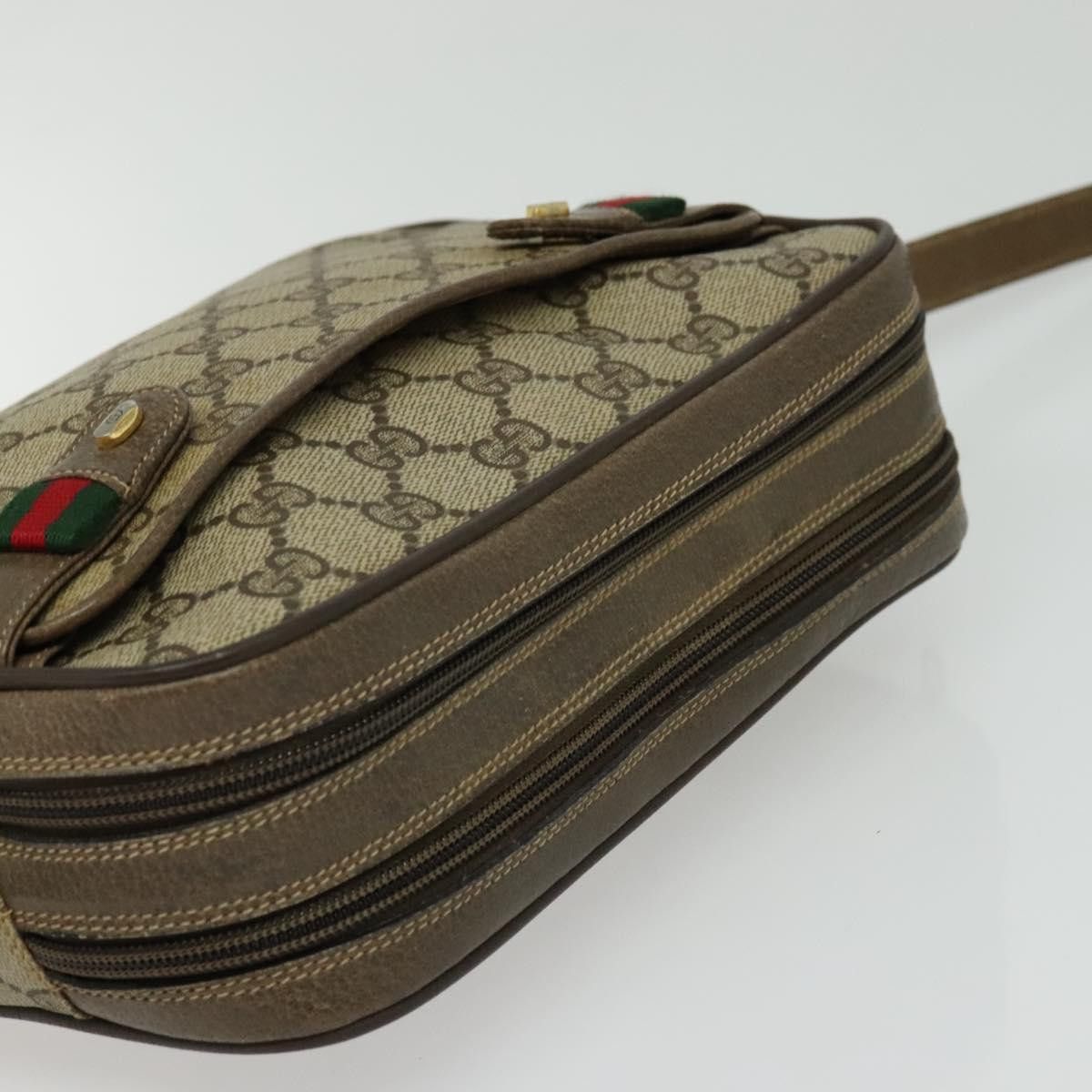 Gucci GUCCI GG Supreme Web Sherry Line Shoulder Bag Pvc Beige 904 Size ONE SIZE - 6 Thumbnail