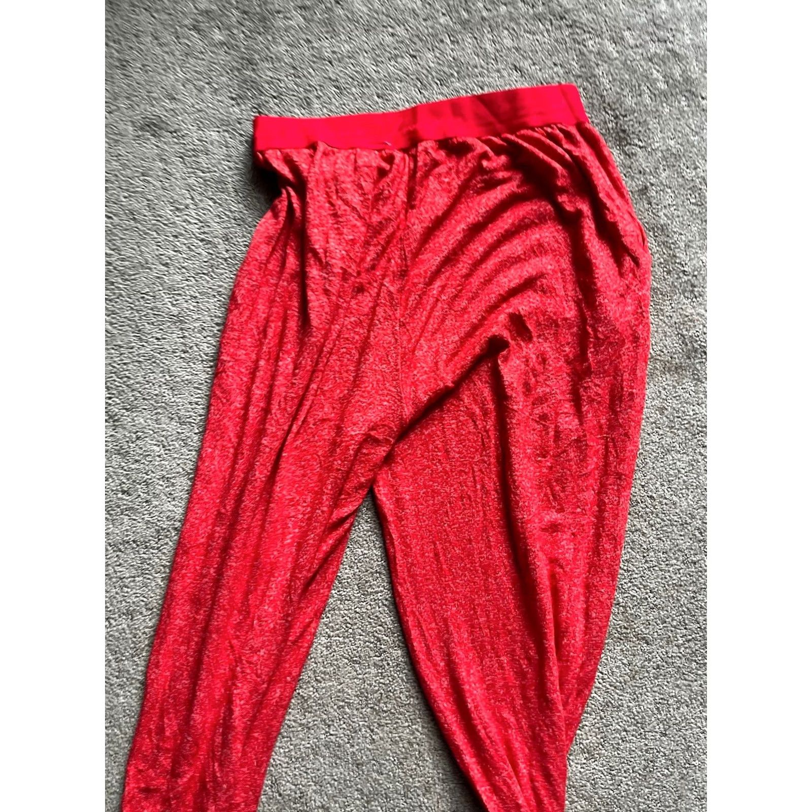 Victoria's Secret Victoria's Secret PINK Medium Waffle Lounge Pants Red Lounge Womens M Cotton Blend Linen 90s? No, not applicable Size 32" / US 10 / IT 46 - 4 Thumbnail