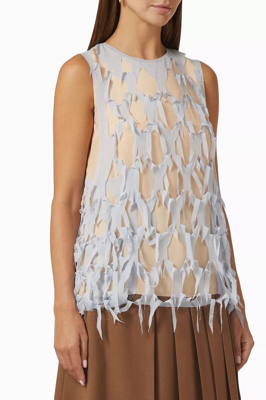 Maison Margiela o1y0625 Tank Top in Light Gray/Nude Size S / US 4 / IT 40 - 1 Thumbnail