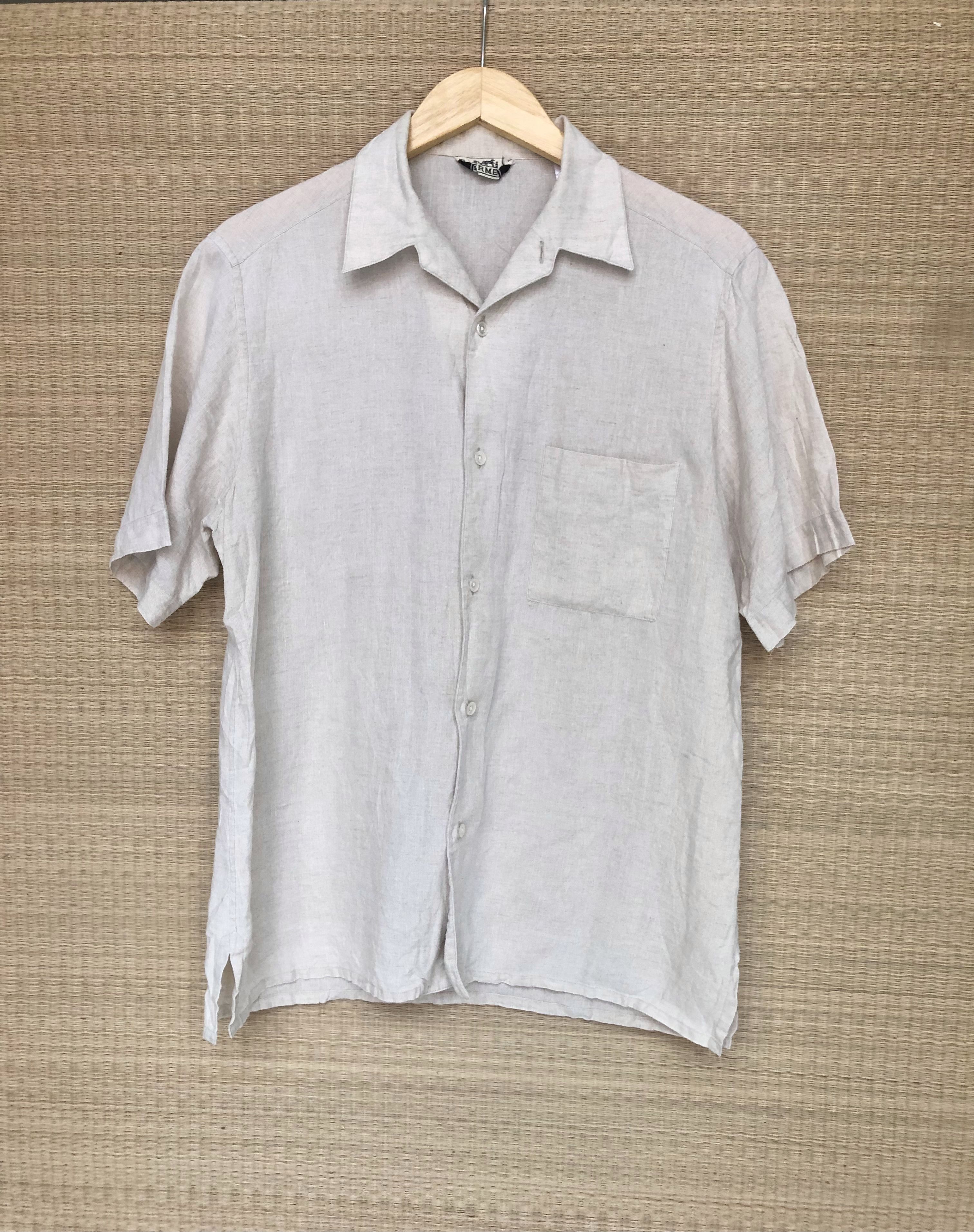 Hermes oatmeal linen shirt Size US S / EU 44-46 / 1 - 1 Thumbnail