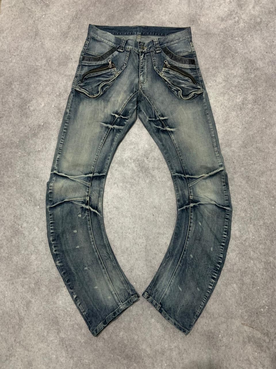 Japanese Brand PPFM Tactical Multipocket Bondage Curve Denim Jeans Size US 32 / EU 48 - 1 Thumbnail