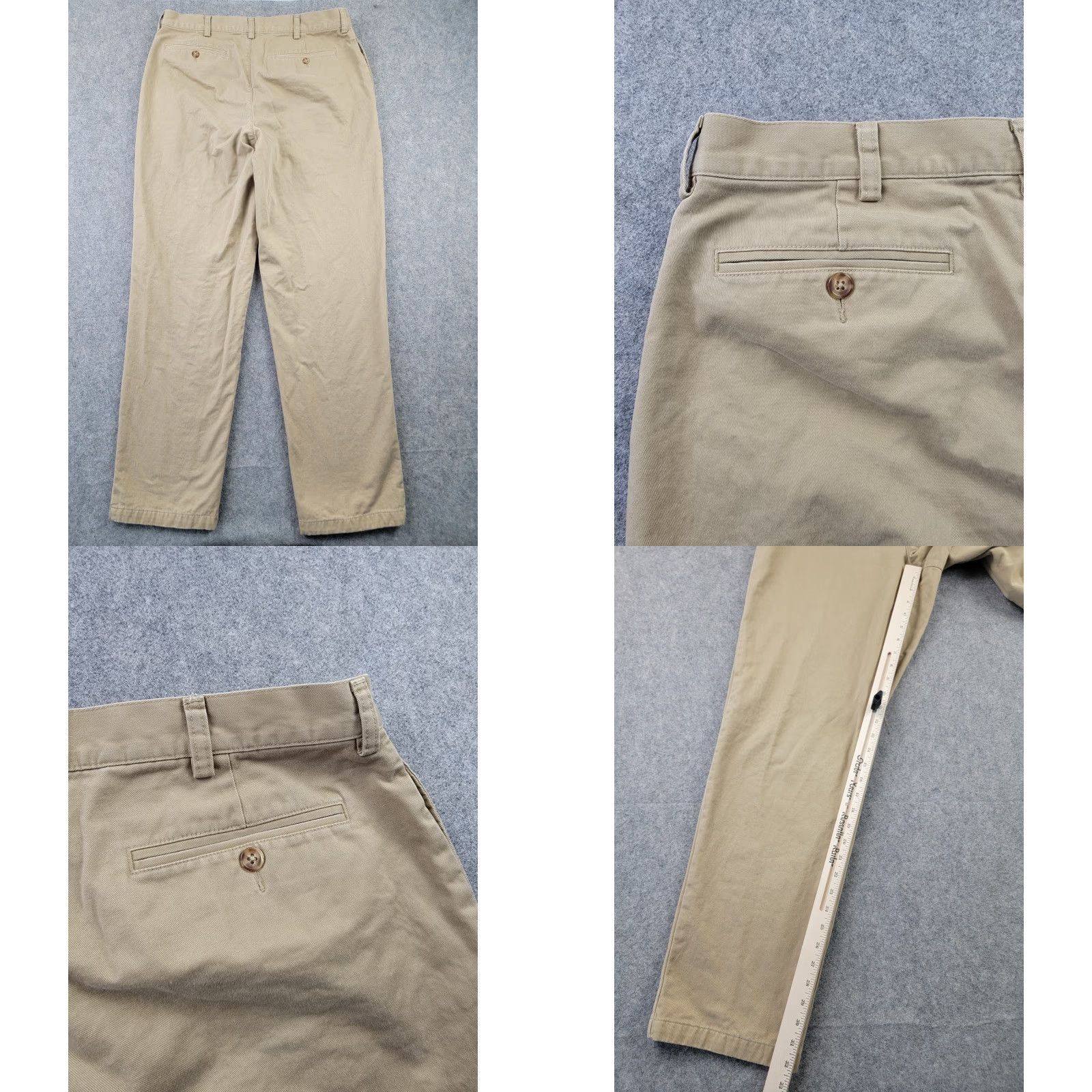 Vintage LL Bean Pants Mens 35x34 Beige Flannel Lined Outdoor Straight Leg Pants Casual Size US 35 - 8 Thumbnail