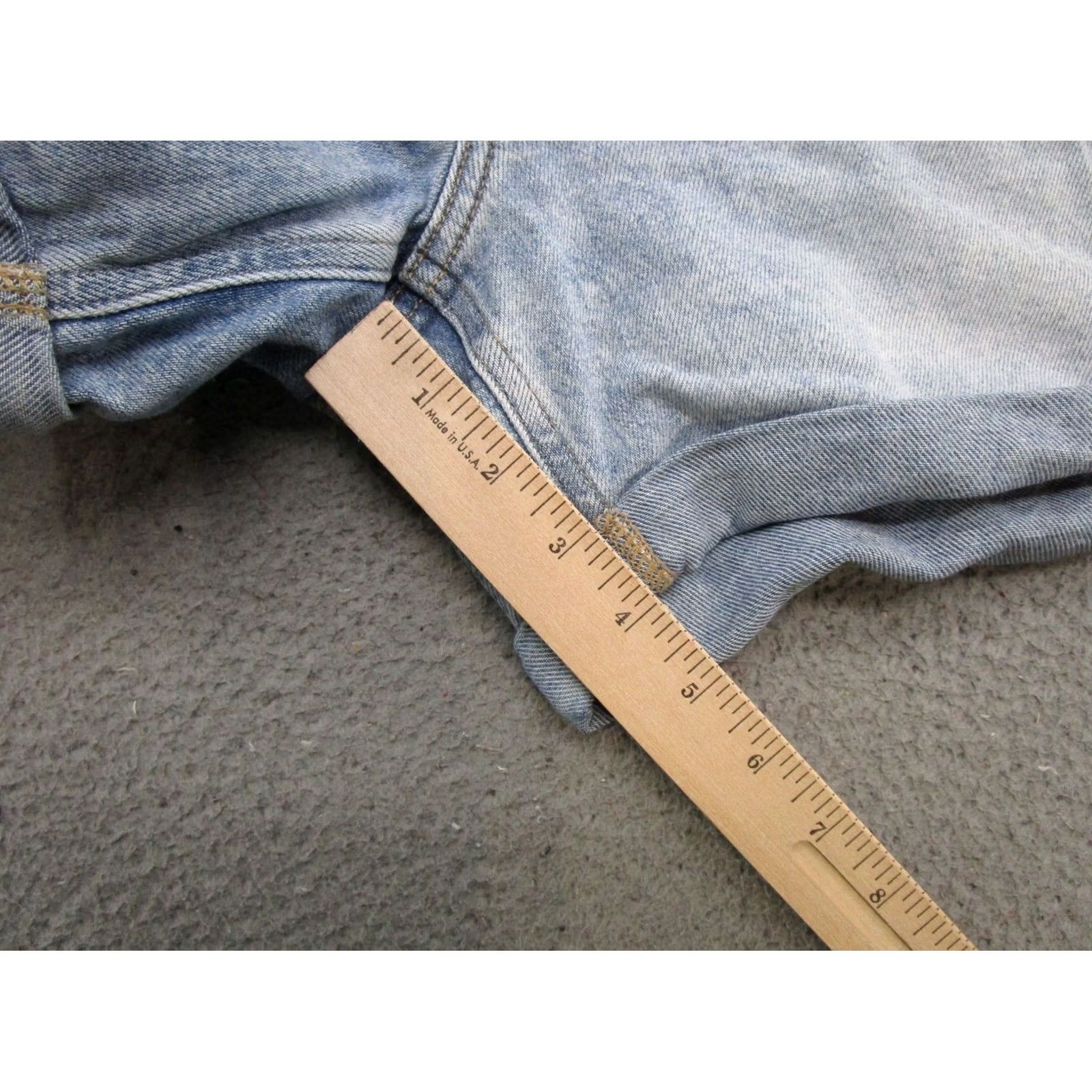 Vintage Maurices Women's Cargo Mid Rise Original Relaxed Boyfriend Shorts SZ 14 Blue Denim 5-Pocket Casual Summer Spring Shirt? Size 36" / US 14 / IT 50 - 6 Thumbnail