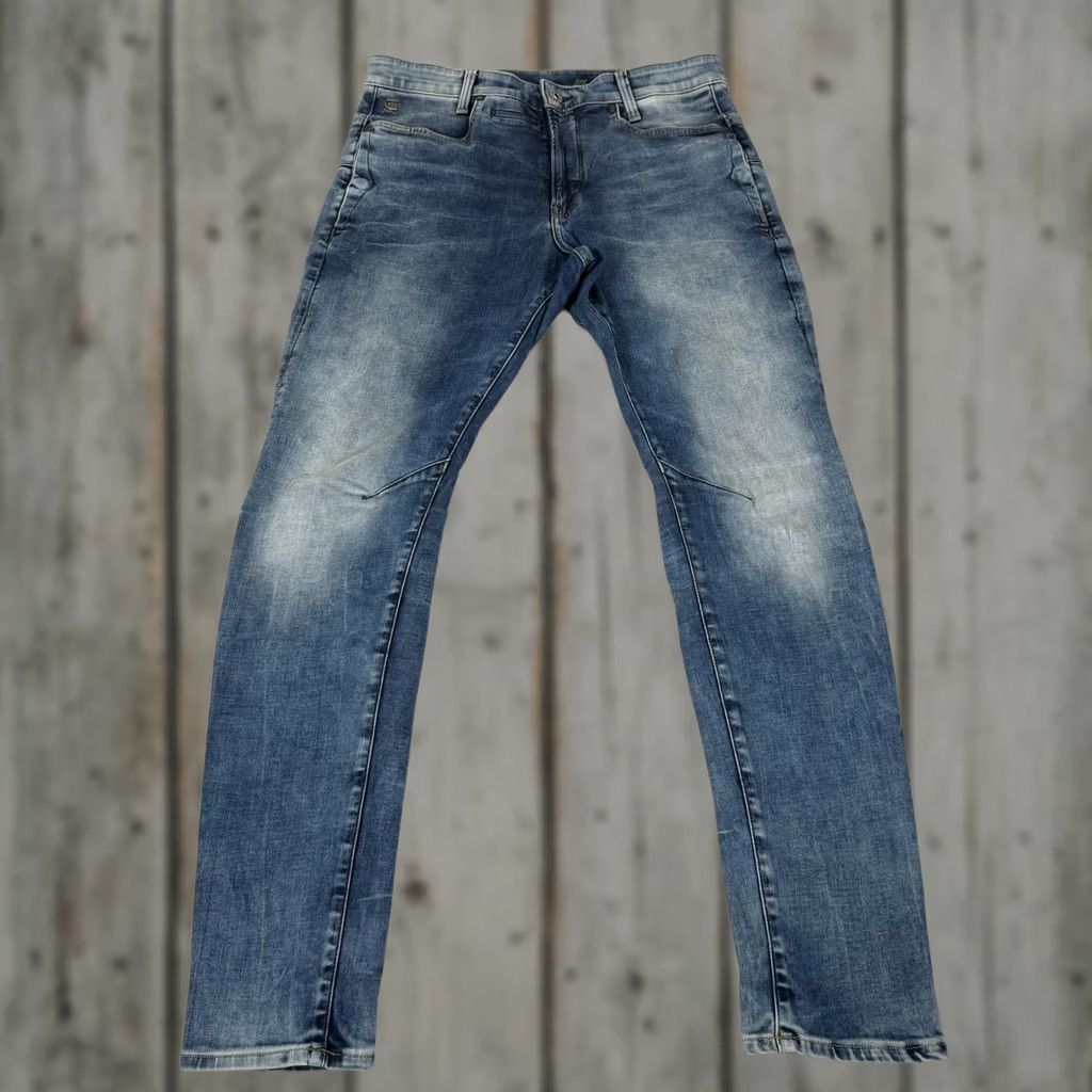 G-Star G-Star Jeans Mens 33x32 Blue D-Staq 3D Slim Denim Pants Skinny Stretch Casual Tapered 3D Size US 33 - 1 Thumbnail