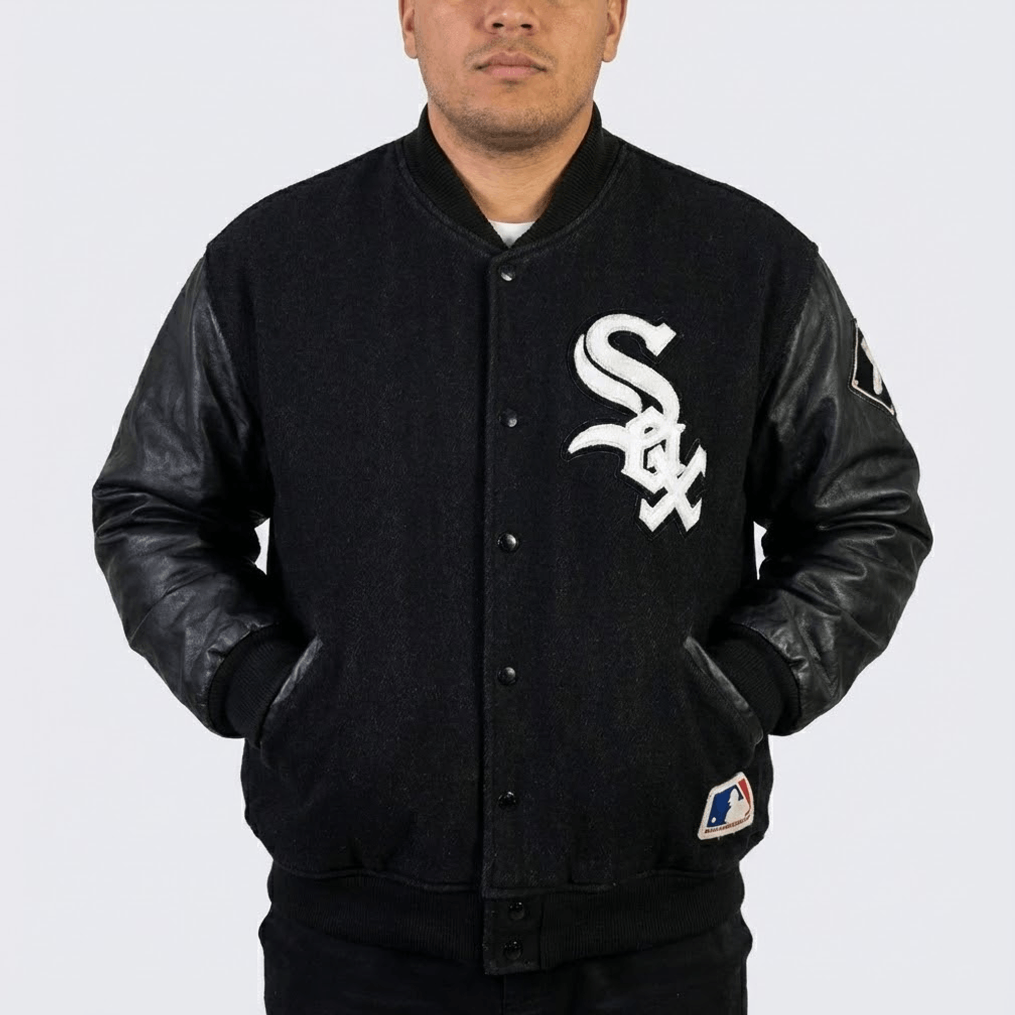 MLB Chicago White Sox Vintage 80s Felco Varsity Jacket Size US XL / EU 56 / 4 - 4 Thumbnail