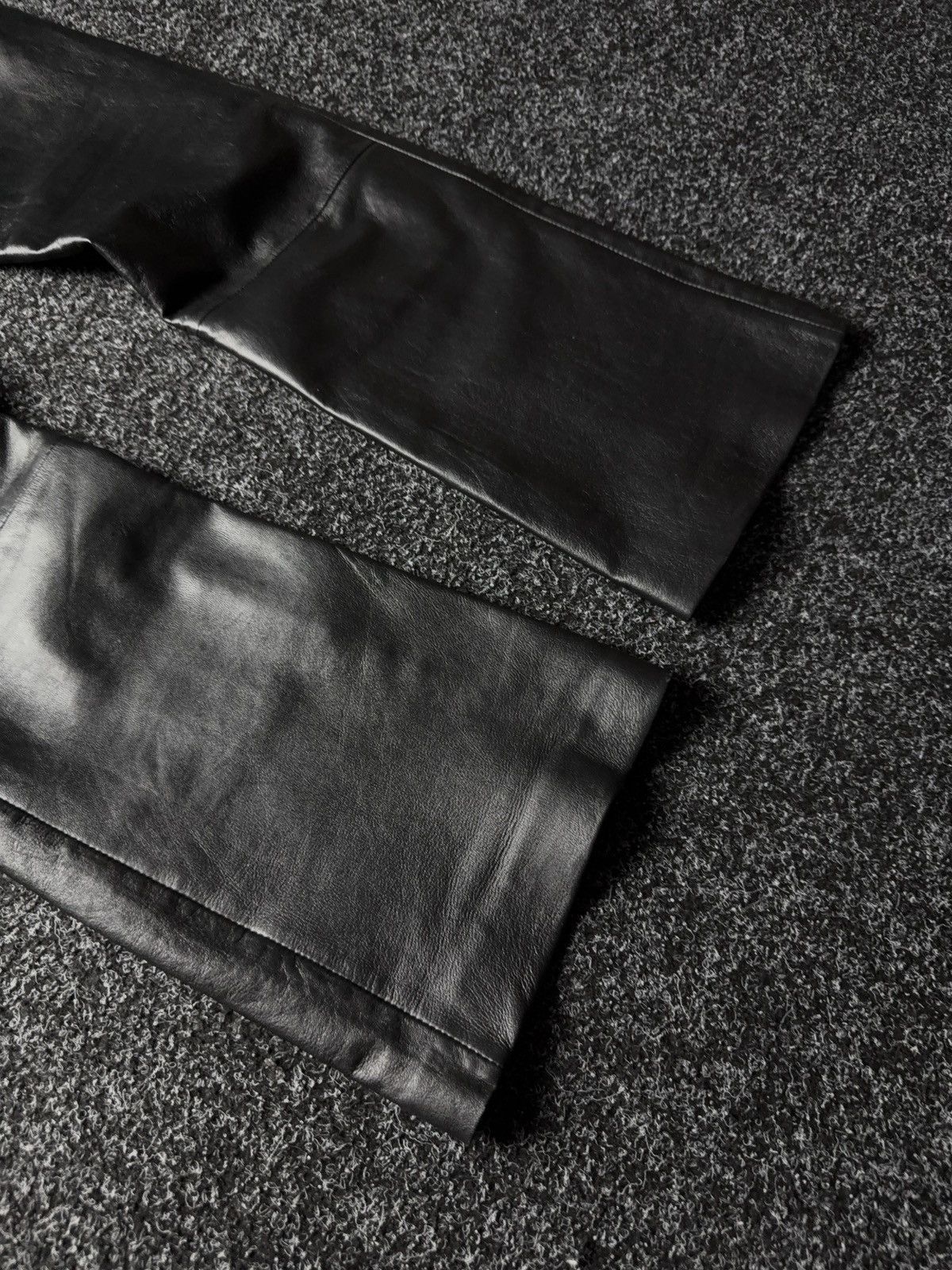 Japanese Brand 🔥VNTG Leather Biker Opium Flared Pants Avant Garde Gothic Size 30" / US 8 / IT 44 - 13 Thumbnail
