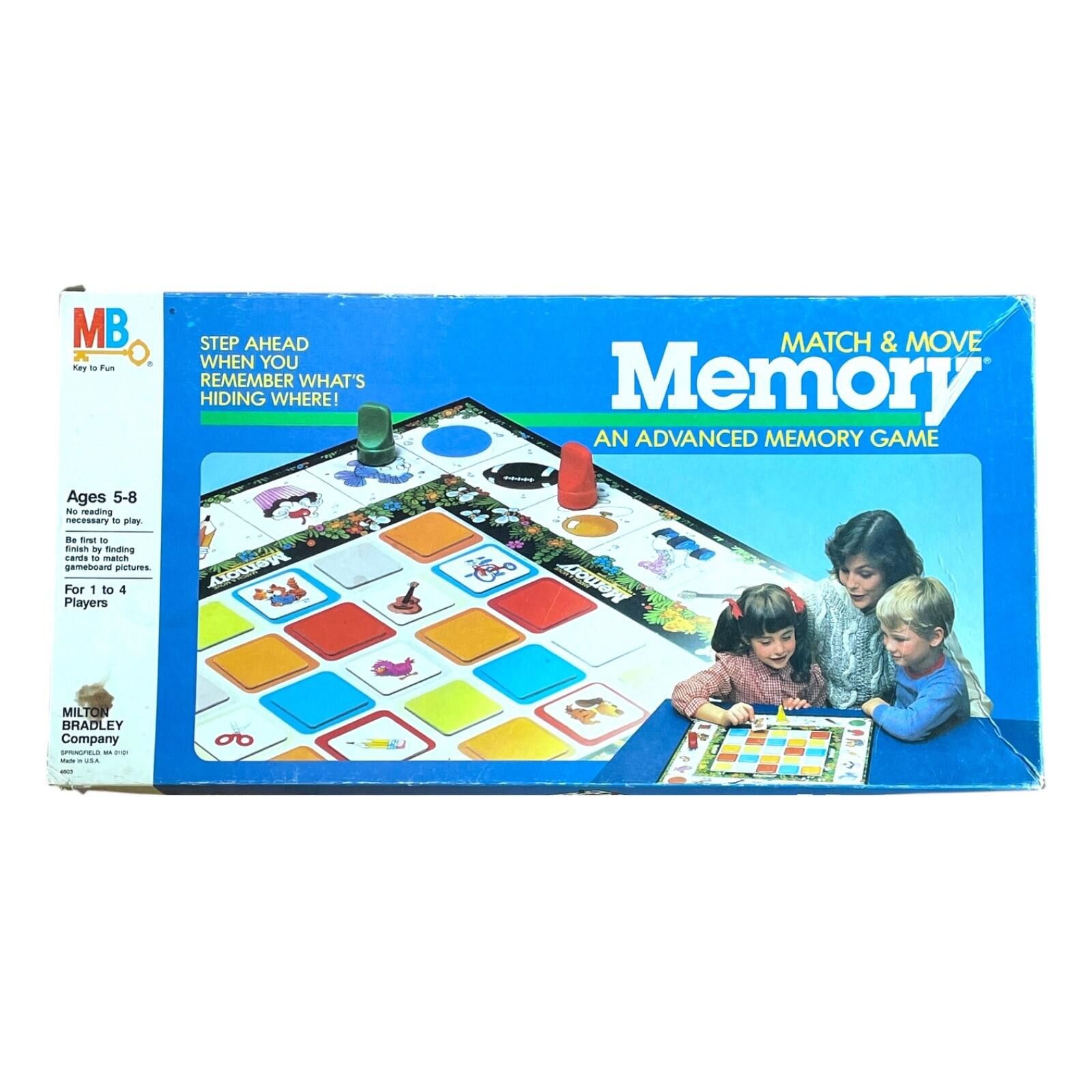 Other Vintage 1986 Match & Move Memory Game MB Complete Set CLEAN Size ONE SIZE - 1 Thumbnail