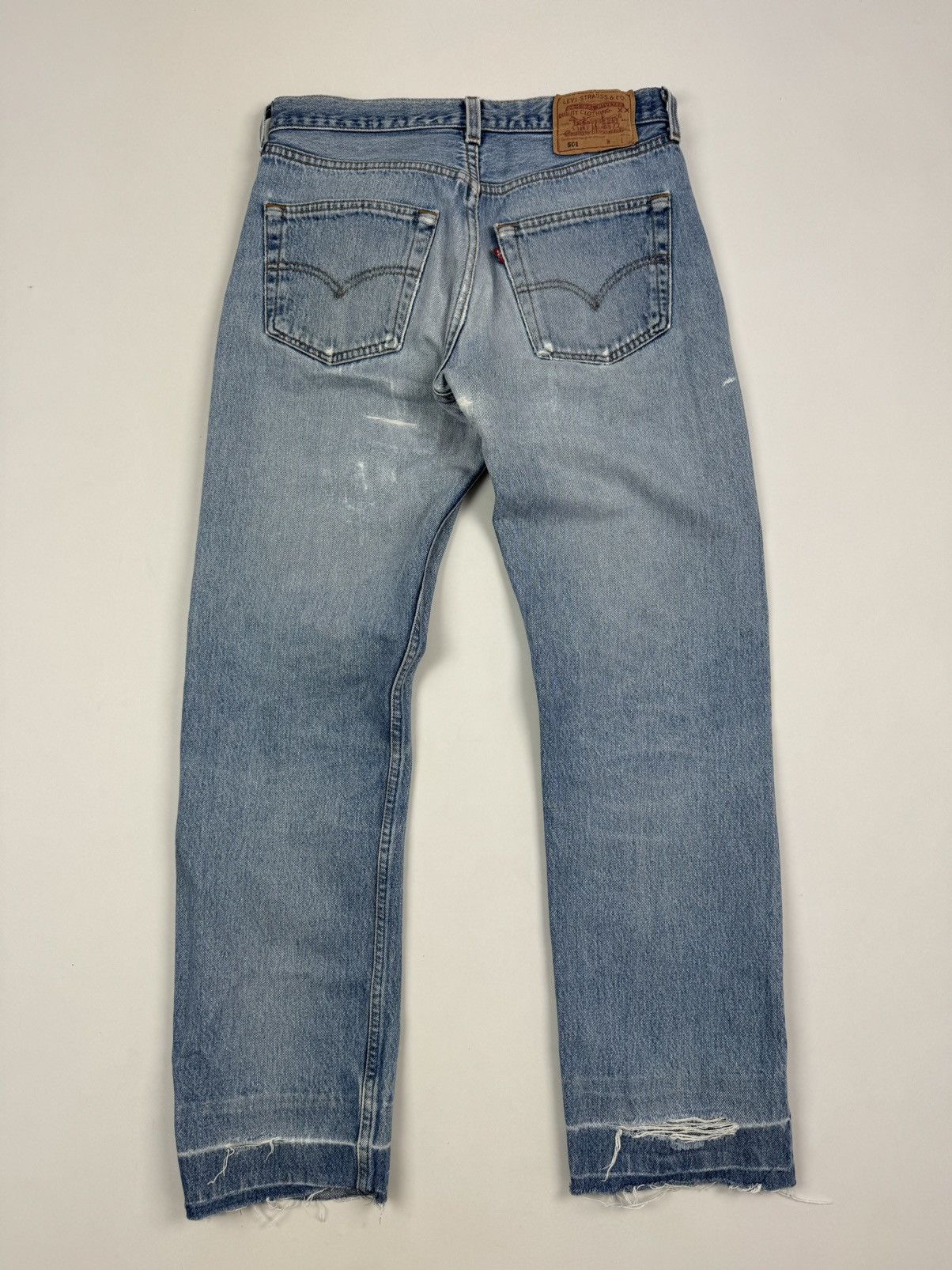 Levi's 1990’s Vintage Levi’s 501 Repaired Washed Denim Jeans USA Size US 31 - 12 Thumbnail