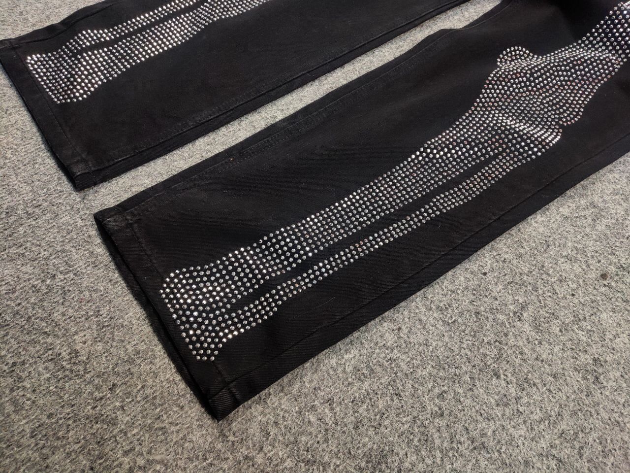 Japanese Brand Vintage Japanese Skeleton diamond Logo Black Denim Jeans Size US 30 / EU 46 - 5 Thumbnail