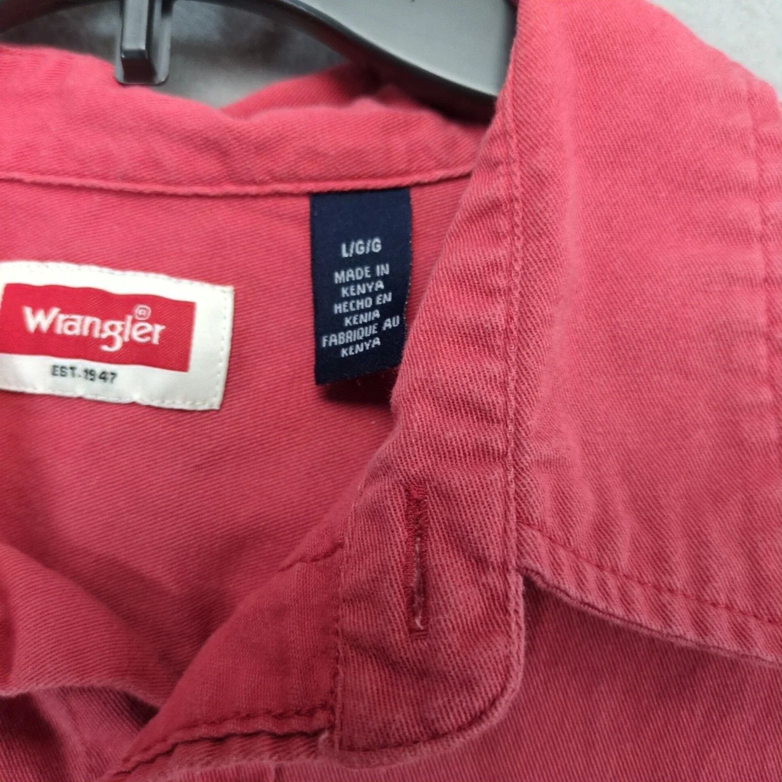 Wrangler Vtg Y2K Wrangler Red Button Up Workwear Shirt Men's L Size US L / EU 52-54 / 3 - 4 Thumbnail