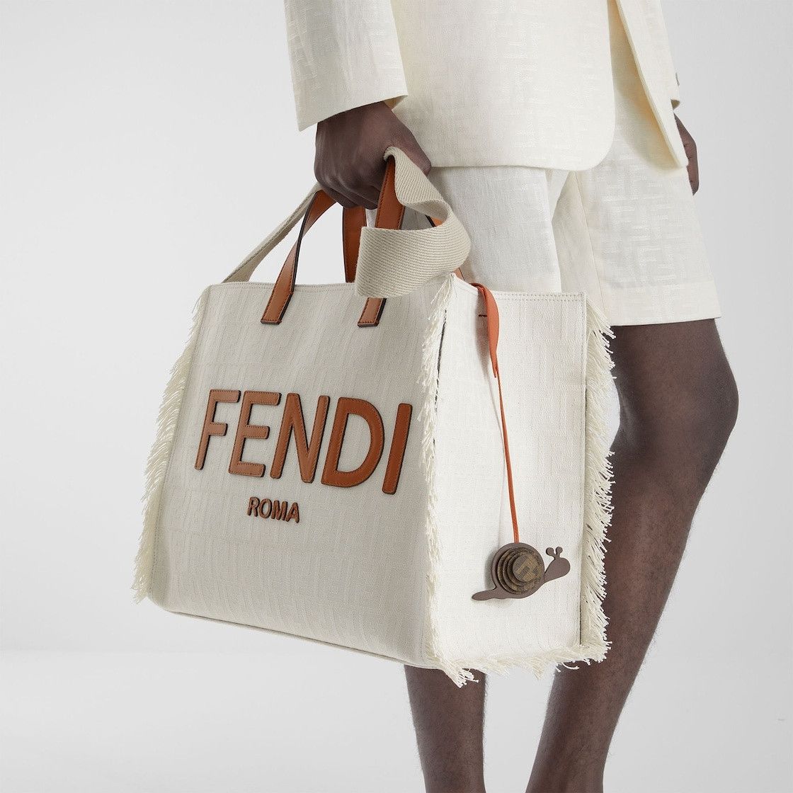 Fendi FENDI brown & red snail figure FF logo leather bag charm Size ONE SIZE - 2 Thumbnail