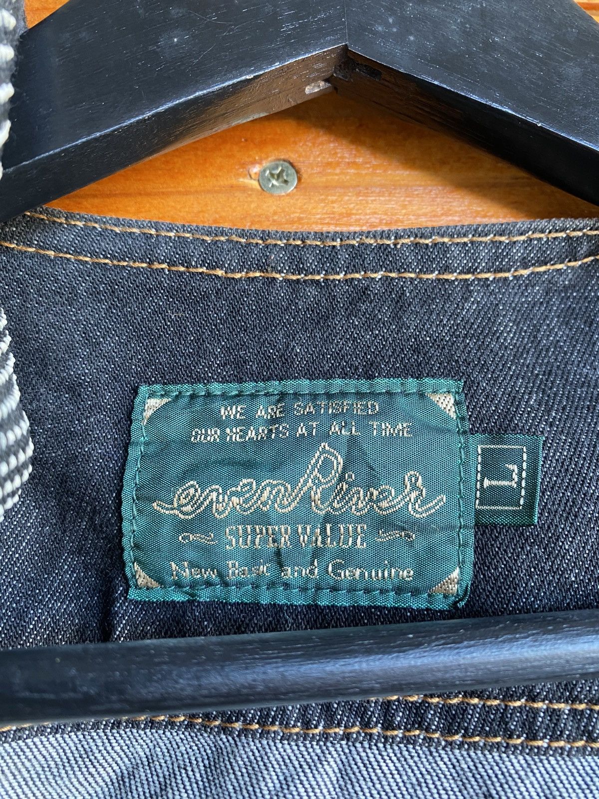 Japanese Brand Vintage Japanese Denim Vest WSR Muay Thai Gym Hand-Painted Size US L / EU 52-54 / 3 - 9 Thumbnail