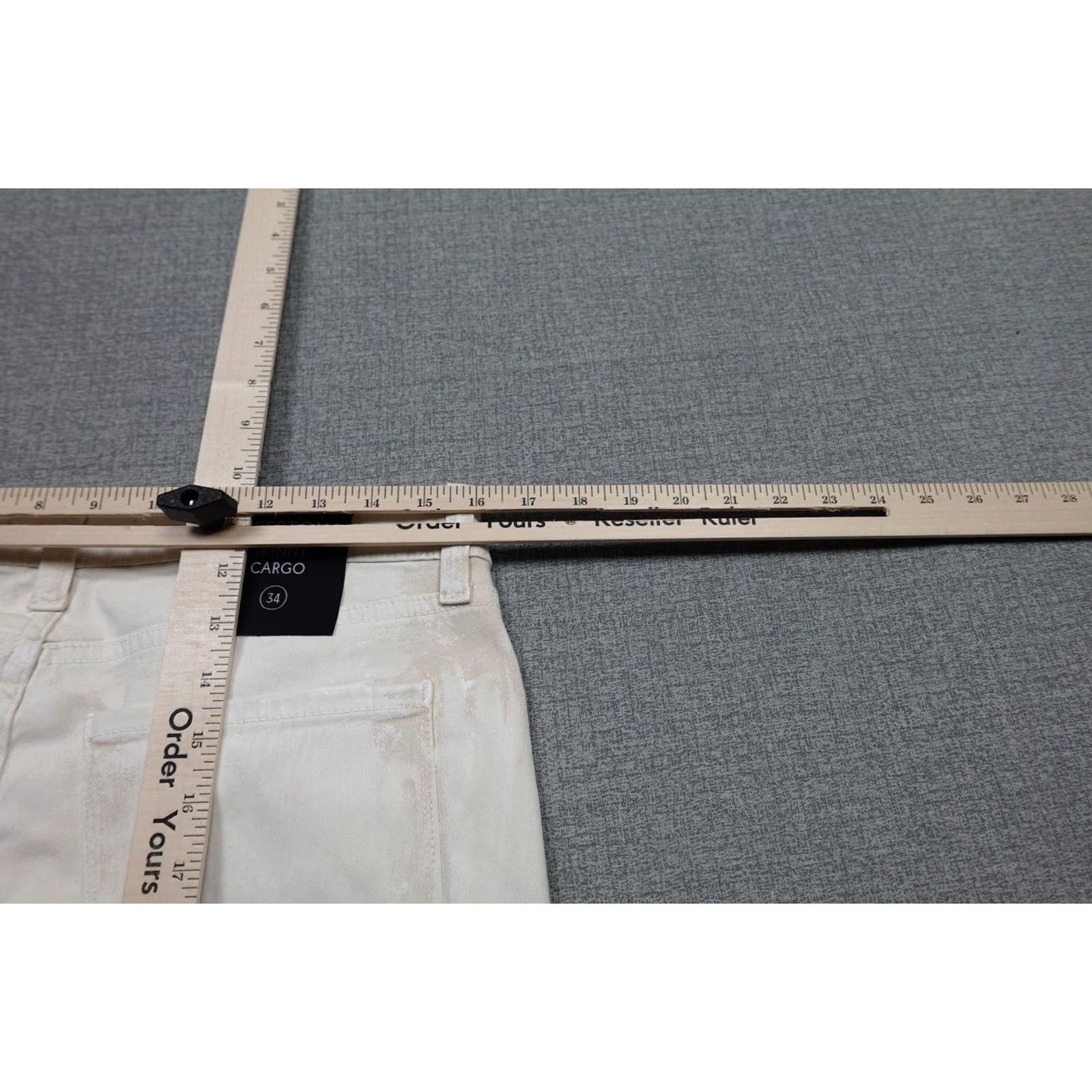 MONFRERE MONFRÈRE Preston Skinny Cargo Pants Mens 34x34 White Denim Slim Stretch Pockets Size US 34 / EU 50 - 7 Thumbnail